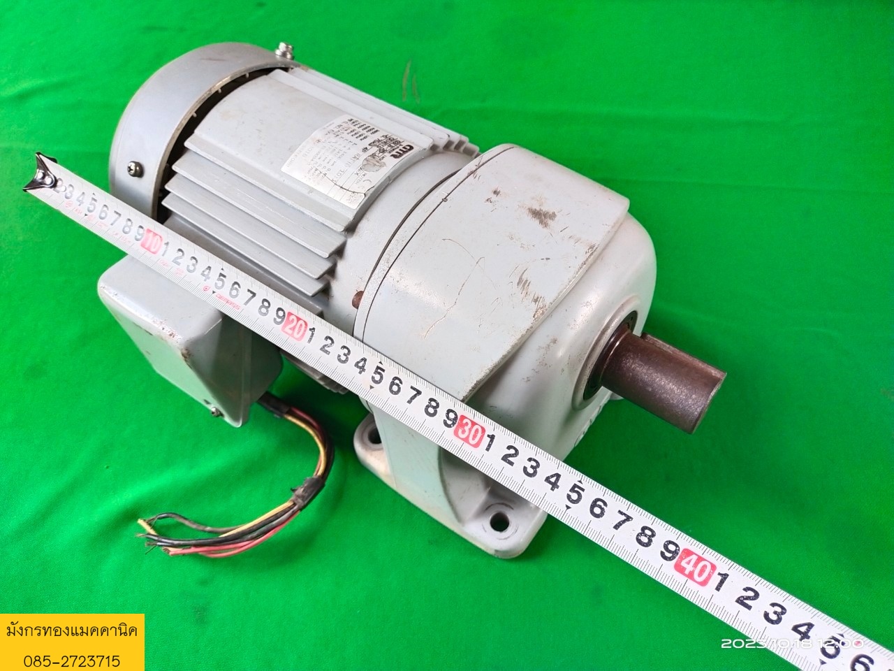 มอเตอร์เกียร์ GTR ขนาด 1 แรง ไฟสามเฟส 380V อัตราทด 1ต่อ 10 ความเร็วรอบ 140 รอบต่อนาที สภาพสวย ตัวละ 