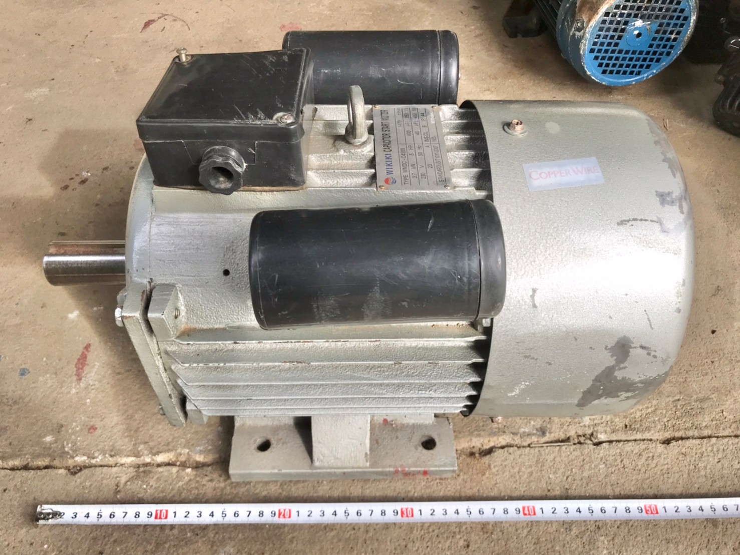 มอเตอร์ ยี่ห้อ wikiki รุ่น wmdc-c4500 ขนาด 5 แรง ใช้ไฟ 220v ความเร็วรอบ 1470 rpm เพลา 38 มม. สภาพสวย ใช้งานได้ปกติ ราคา 5,500 บาทไม่รวมส่งค่ะ มอเตอร์ ยี่ห้อ wikiki รุ่น wmdc-c4500 ขนาด 5 แรง ใช้ไฟ 220v ความเร็วรอบ 1470 rpm เพลา 38 มม. สภาพสวย ใช้งานได้ปกติ ราคา 5,500 บาทไม่รวมส่งค่ะ