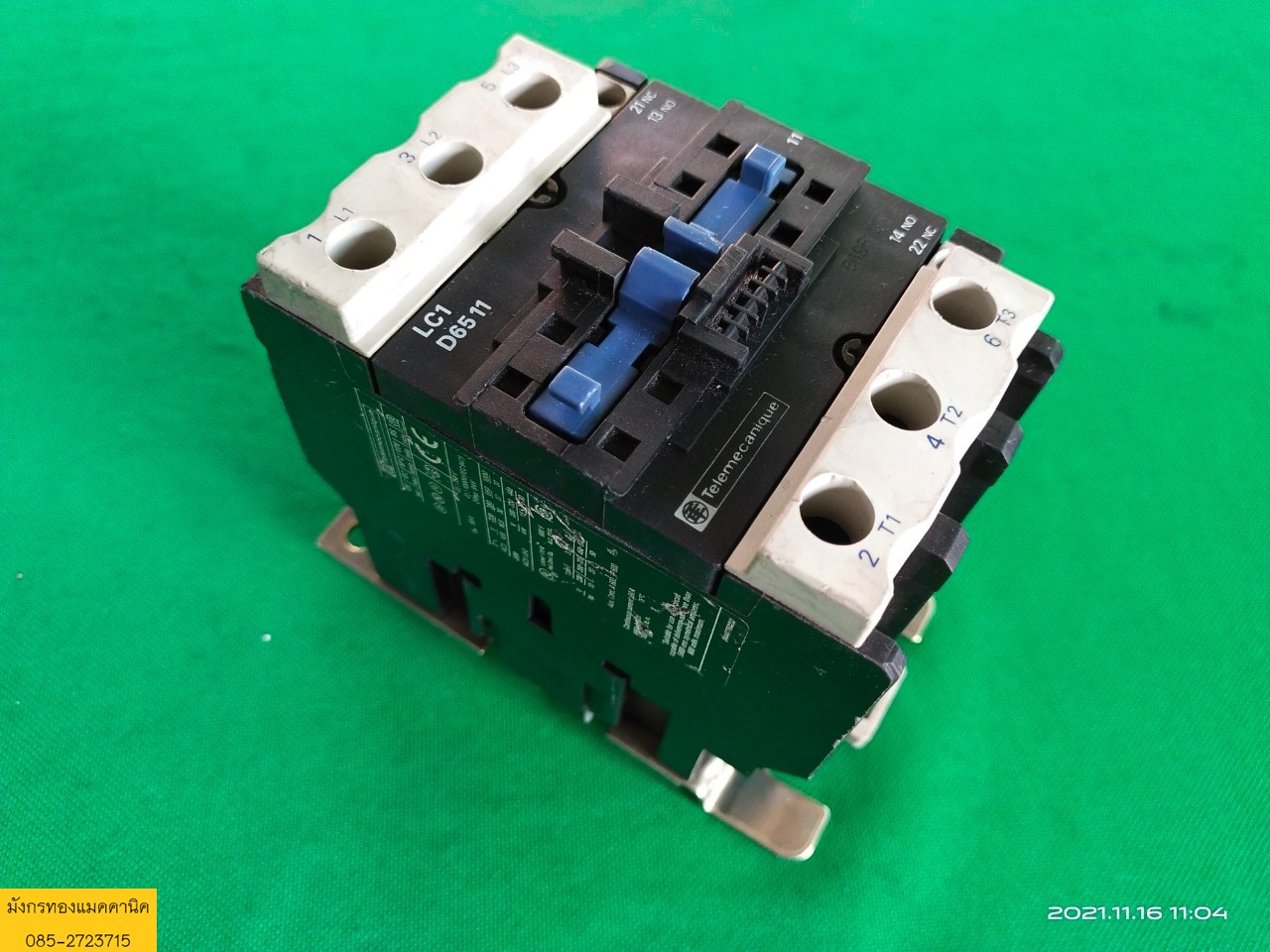 แมกเนติก Telemecanique รุ่น LC1 D65 11 ใช้ไฟ 220v ขนาด 80A สภาพดี ใช้งานได้ดีปกติ ตัวละ 500 บาทไม่รวมส่ง มี 3 ตัว