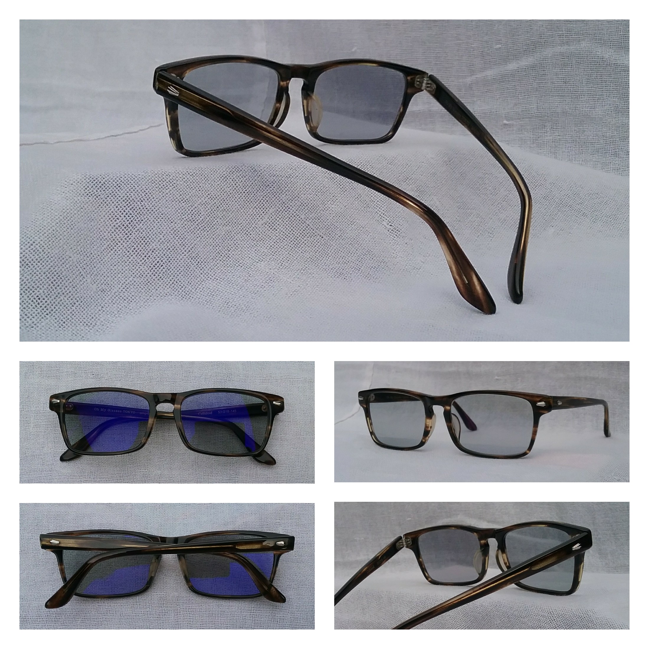 โอ มาย กลาสเซส แว่นตาหัตถศิลป์เมืองซาบาเอะ กรอบวัสดุคลาสสิคหายาก เซลลูลอยด์-ลายกระ โมเดล เวลลิงตันสไตล์ หมุดโลหะ 4ตำแหน่ง เลนส์ออโต้โพลีคาร์บอเนท ปรับสีอัตโนมัติ ระดับความเข้ม 80เปอร์เซนต์ บลู-โพรเทค ป้องกันยูวีจากแสงแดดและแสงสีฟ้าที่อันตรายจากคอมพิวเตอร์ Authentic OH MY GLASSES handcrafted in Japan โอ มาย กลาสเซส แว่นตาหัตถศิลป์เมืองซาบาเอะ กรอบวัสดุคลาสสิคหายาก เซลลูลอยด์-ลายกระ โมเดล เวลลิงตันสไตล์ หมุดโลหะ 4ตำแหน่ง เลนส์ออโต้โพลีคาร์บอเนท ปรับสีอัตโนมัติ ระดับความเข้ม 80เปอร์เซนต์ บลู-โพรเทค ป้องกันยูวีจากแสงแดดและแสงสีฟ้าที่อันตรายจากคอมพิวเตอร์ Authentic OH MY GLASSES handcrafted in Japan