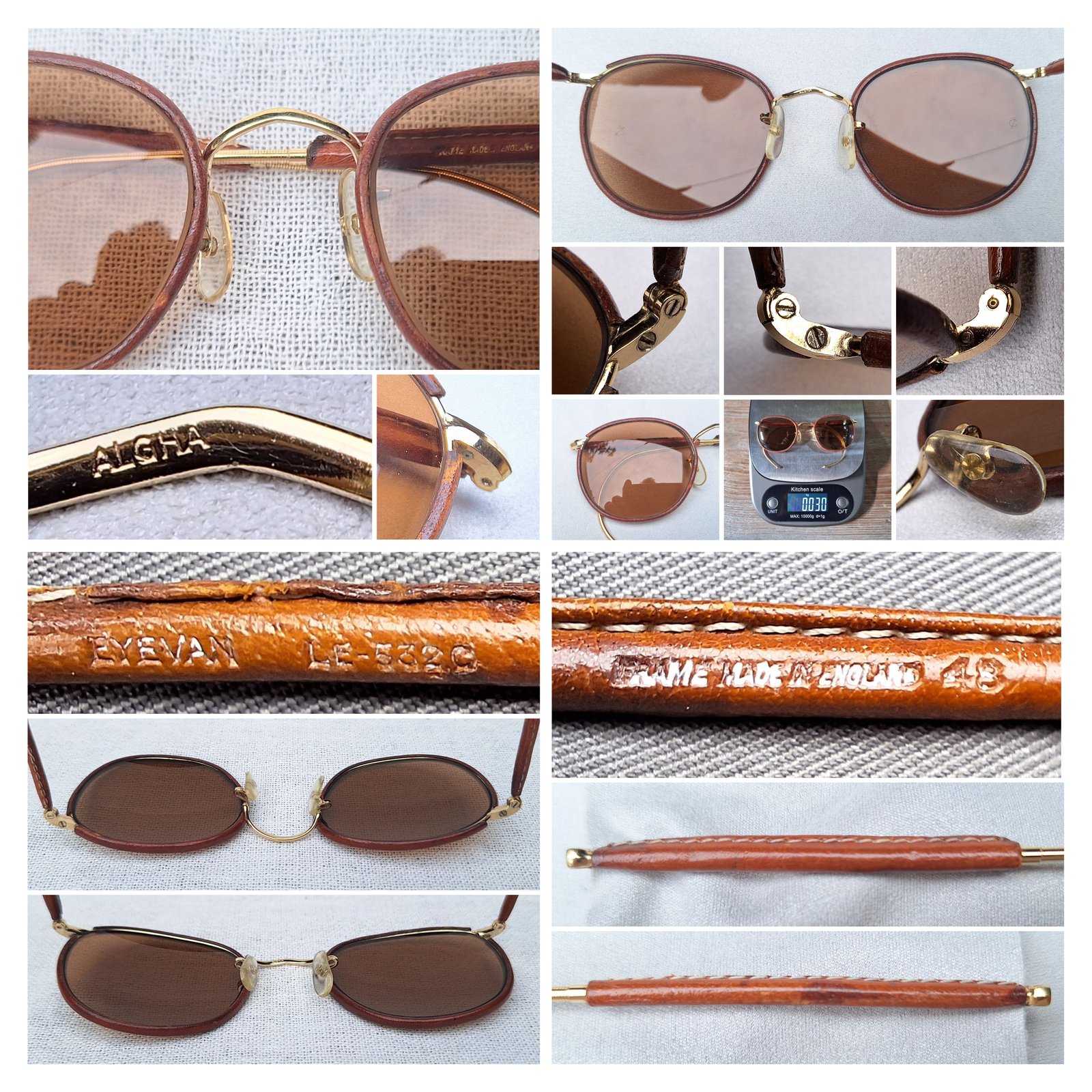 แว่นตาโกลด์ฟิลด์อันดับหนึ่งของแผ่นดิน อัลก้า รุ่นสั่งทำ ALGHA : Eyevan LE–532 G ซีรีส์ตัวท็อปทศวรรษ 1980 วินเทจใช้งานทนุถนอม กรอบทองคำแท้–หุ้ม 12KGF ก้านขา 14KGF สัดส่วนทองคำบริสุทธิ์ 50% และ
58.33% เลนส์กระจกพระเจ้า คาร์ล ไซส์ เยนา ที่ได้รับยกย่องว่าดีที่สุดตลอดกาลของชนชาติเยอรมัน ขนาดมาตรฐาน 128mm
