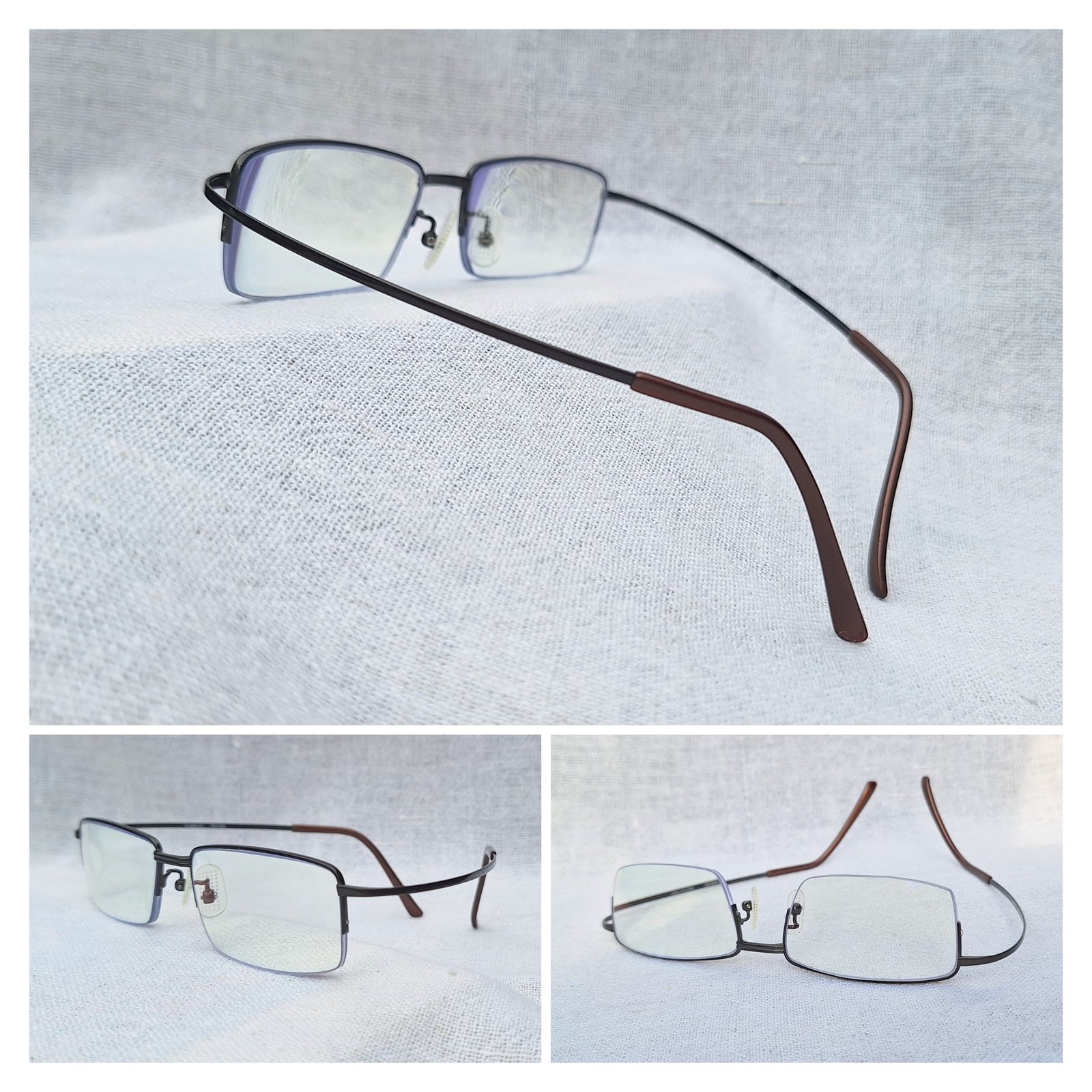 แว่นสายตาอเมริกันแคลิฟอร์เนียนสายพันธุ์ซาบาเอะ ซีโรกรา–ZEROGRA ตัวแท้ สภาพเทพ เก่าเก็บต้นทศวรรษ 2010 ผลงานศิลปินนักออกแบบชาวญี่ปุ่น โอกิ ซาโตะ–Oki Sato กรอบวัสดุไฮเอนด์–เบต้าไทเทเนียม เลนส์บลูโพรเทคมัลติโค้ท ค่าสายตา +300 ป้องกันแสงสีฟ้าที่อันตรายจากคอมพิวเตอร์ทุกชนิด น.น.19g ขนาดฟรีไซซ์ 128–150mm
