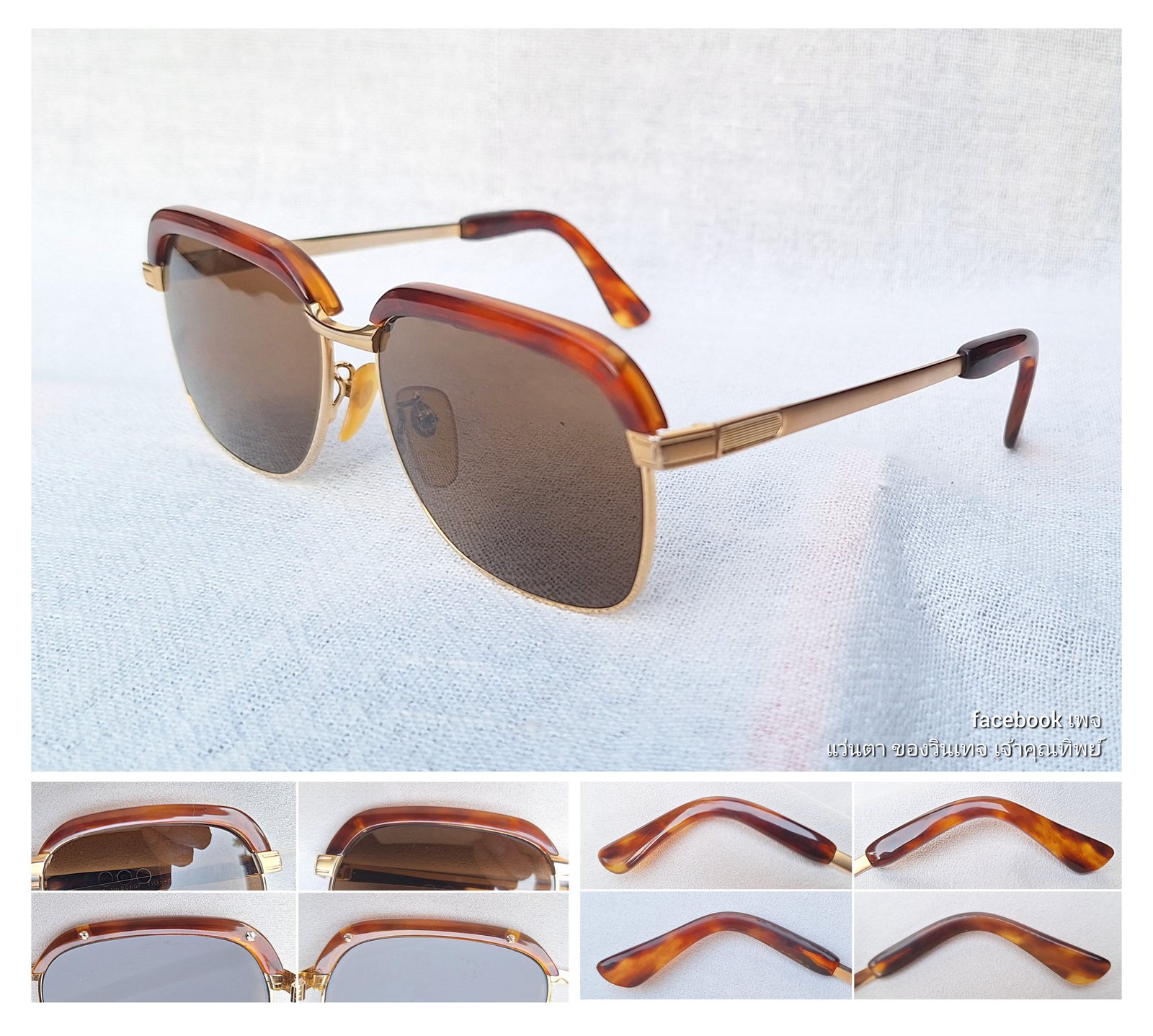 ราชันย์แห่งแว่นตาโบรว์ไลน์เจ้าบุญทุ่มทศวรรษ 1980 กระดองเต่าแท้–GENUINE TORTOISE SHELL วัสดุธรรมชาติล้ำค่าจากท้องทะเล กรอบทองคำแท้–หุ้ม 20K GF โอ พระเจ้า สัดส่วนทองคำบริสุทธิ์ 83.33% สภาพเทพ ใช้งานน้อย โคตรเลนส์กระจกพระเจ้า CARL ZEISS JENA ที่ได้รับยกย่องว่าดีที่สุดตลอดกาลของชนชาติเยอรมัน ขนาด 140mm
