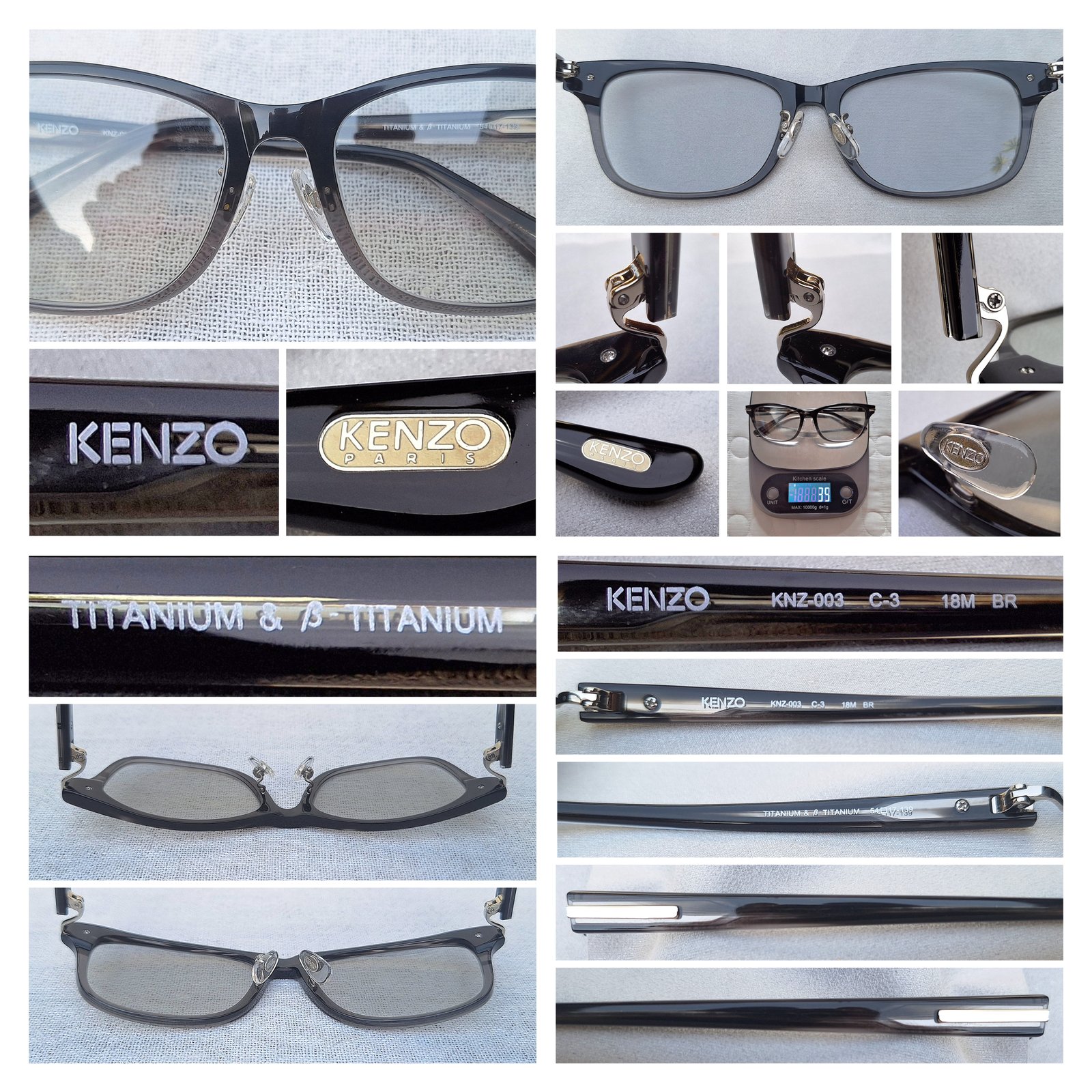 แว่นตาเวลลิงตันสไตล์สายพันธุ์เจแปนิส–ปาริเซียน เคนโซ ปารีส–KENZO PARIS สภาพเทพ เหมือนแทบไม่เคยใช้งาน ผลงานของยอดศิลปินนักออกแบบ เคนโซ ทาคาดะ กรอบอะซีเทตอนุพันธุ์เส้นใยฝ้าย–ลายหินอ่อน–สีท้องฟ้ากลางคืน + เบต้าไทเทเนียม เลนส์กระจกคริสตัลออโต้ฝรั่งเศส หายาก ปรับความเข้มอัตโนมัติ ขนาดมาตรฐานโมเดลนี้142mm