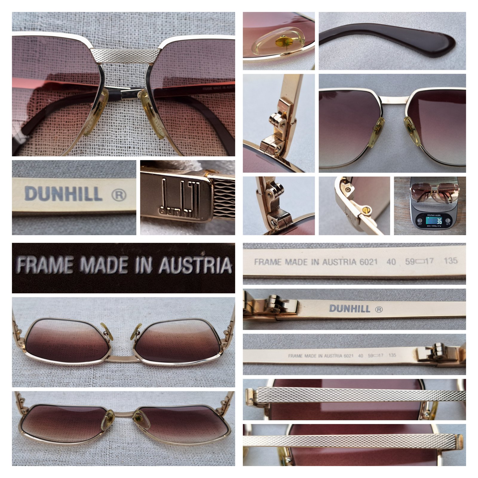 ที่สุดแห่งแว่นตาผู้ดีอังกฤษสายพันธุ์ลอนเดินเนอร์ อัลเฟรด ดันฮิลล์-ALFRED DUNHILL ตัวแท้ สภาพเทพ เก่าเก็บทศวรรษ 1980 อลังการงานสร้างโดยช่างฝีมือเวียนนิส ออสเตรีย ที่ได้รับยกย่องว่าสร้างแว่นตาเก่งกาจที่สุด เลนส์โพลีคาร์บอเนทกันแดด สีน้ำตาลเชสท์นัท-ไล่ระดับ ป้องกัน UV100% น.น.36g ขนาดมาตรฐาน-ใหญ่ 146mm