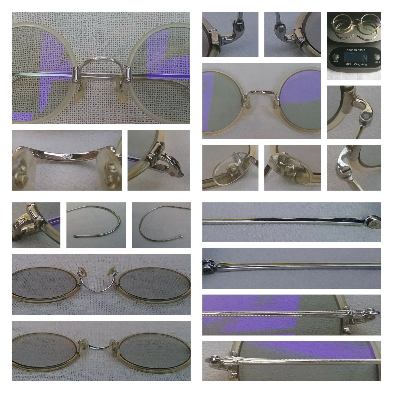 แว่นตาแฮนด์คราฟท์ยุคโชวะ SHOWA EYEGLASSES No.5 มือหนึ่งสต็อกเก่าทศวรรษ1960 โมเดลหยดน้ำกลม-จอห์น เลนน