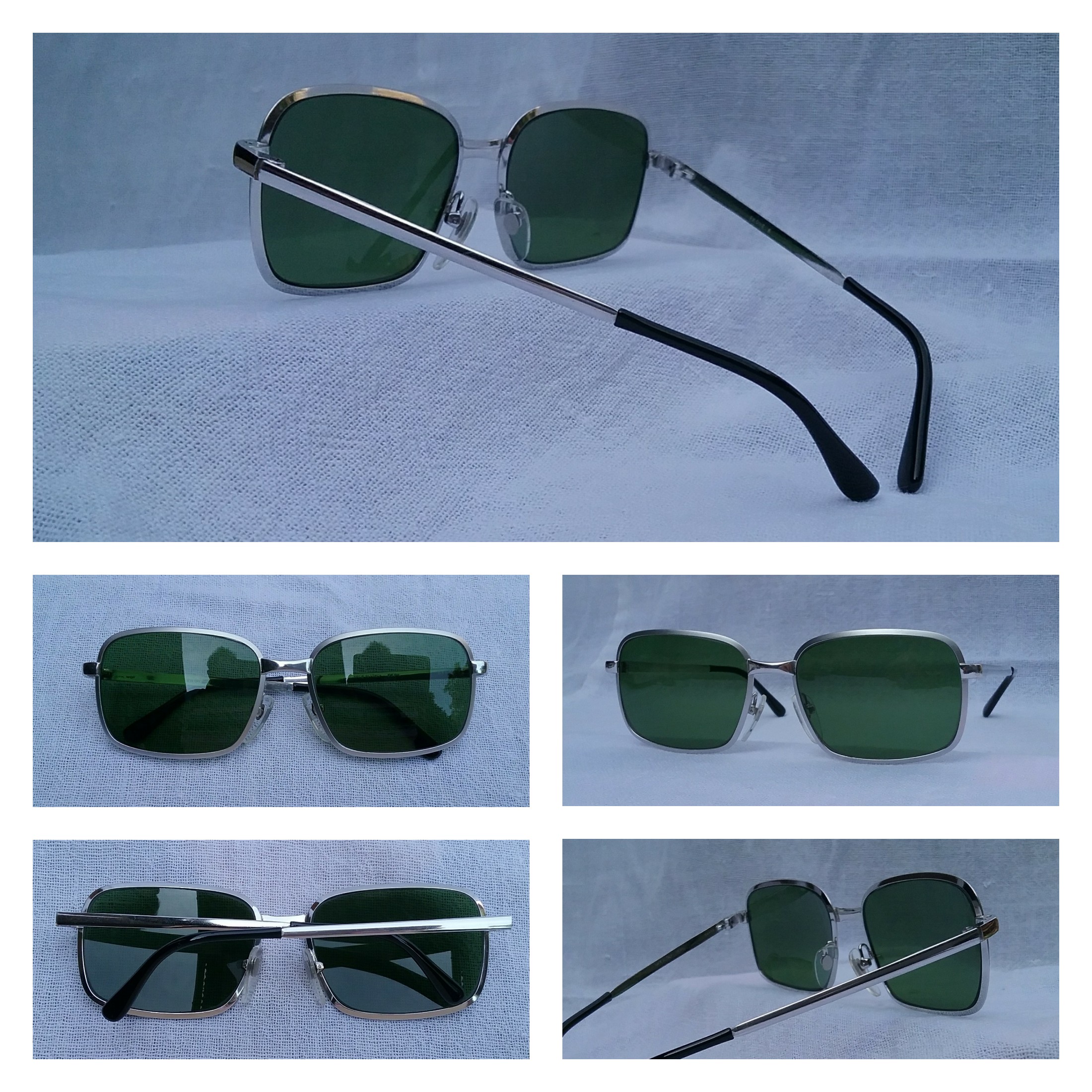 แว่นตาทองขาวอิตาเลียน 14K สัดส่วนทองคำบริสุทธิ์ 58.33 เปอร์เซนต์ ล้ำค่า เดซิล อ็อกเกียลี เก่าเก็บทศวรรษ 1960 โมเดลอมตะ สี่เหลี่ยม-คลาสสิค เลนส์กระจกคริสตัล หายาก สีเขียวธรรมชาติ ขนาดมาตรฐาน 141mm Vintage DESIL OCCHIALI handmade in the 1960s in Italy แว่นตาทองขาวอิตาเลียน 14K สัดส่วนทองคำบริสุทธิ์ 58.33 เปอร์เซนต์ ล้ำค่า เดซิล อ็อกเกียลี เก่าเก็บทศวรรษ 1960 โมเดลอมตะ สี่เหลี่ยม-คลาสสิค เลนส์กระจกคริสตัล หายาก สีเขียวธรรมชาติ ขนาดมาตรฐาน 141mm Vintage DESIL OCCHIALI handmade in the 1960s in Italy