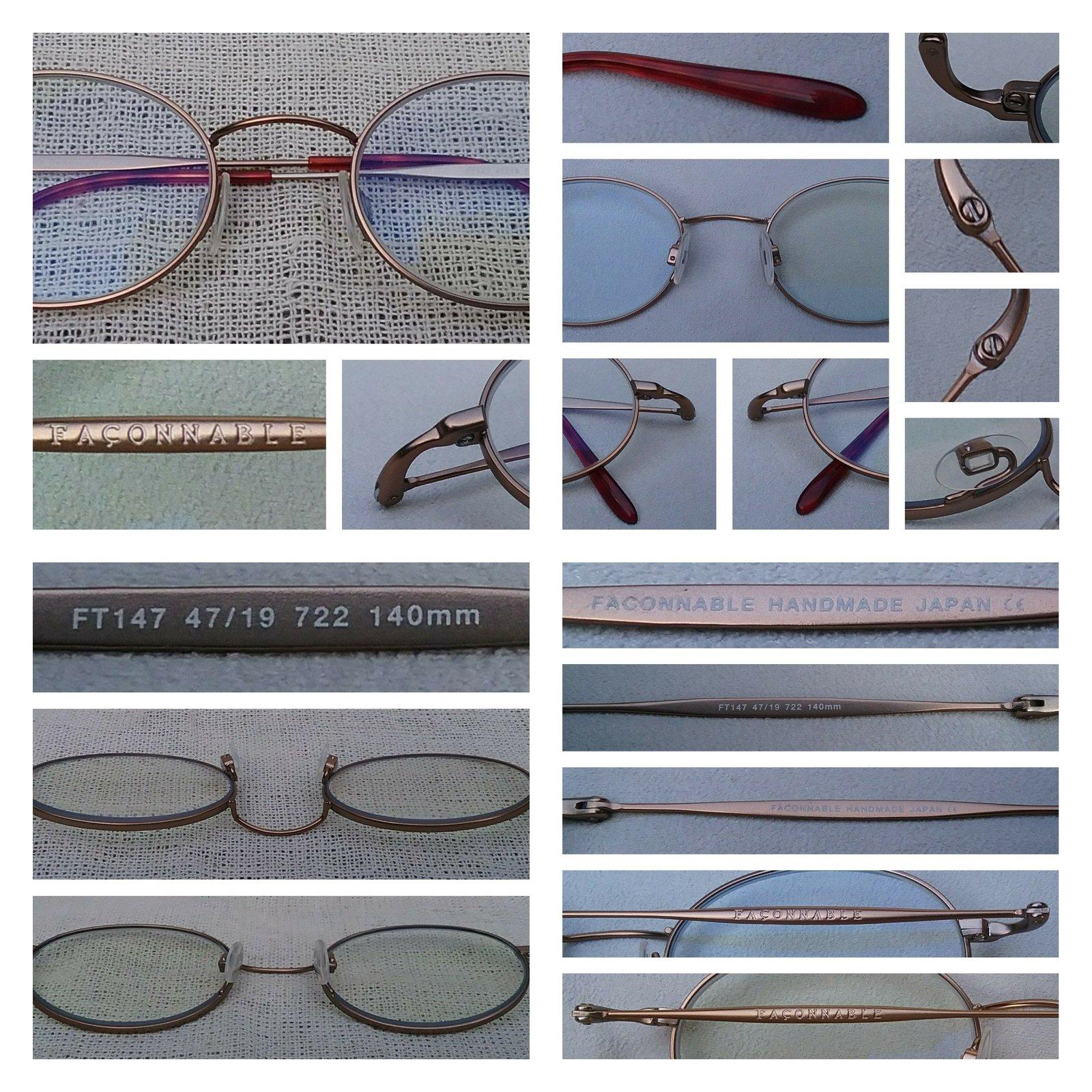 แว่นสายตาโมเดลโบราณยุคซีวิลวอร์-วงรีเล็ก ฟาซองนาเบิล มือหนึ่ง สต็อกเก่าฝรั่งเศสทศวรรษ 1990 กรอบวัสดุไฮเอนด์-เบต้าไททาเนียมสีทอง น้ำหนักเบา 15 กรัม เลนส์บลู โพรเทค มัลติโค้ท ค่าสายตาบวก 175 ป้องกันแสงสีฟ้าที่อันตรายจากคอมพิวเตอร์ทุกชนิด ขนาดมาตรฐาน 138 mm Vintage FAÇONNABLE LUNETTES handmade in Japan