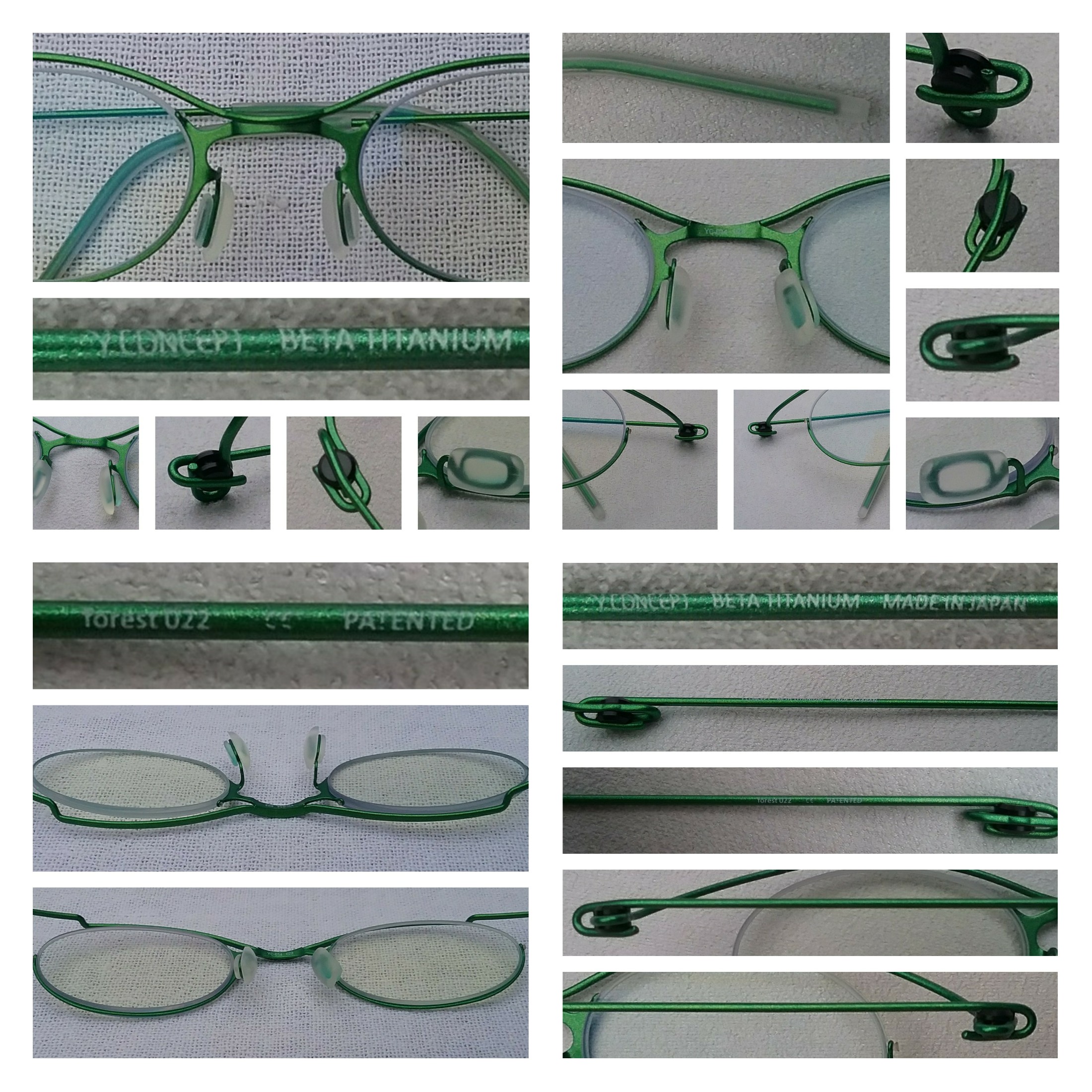 แว่นสายตาศิลปะสตีมพังก์-เบต้าไททาเนียมชิ้นเดียว วายคอนเซ็ปต์ มือหนึ่ง สต็อกเก่าทศวรรษ 2020 ผลงานช่างหัตถศิลป์ของเซนเซแห่งเมืองซาบาเอะ ราชธานีแว่นตาของญี่ปุ่น เลนส์ บลู โพรเทค มัลติโค้ท ค่าสายตาบวก 150 บานพับไร้สกรู-เอนเกจ เบาสบาย ขนาดมาตรฐาน 136mm Authentic Y CONCEPT handcrafted in Sabae Japan