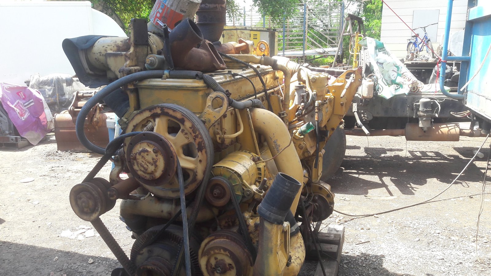 เครื่องยนต์ CATERPILLAR 3406 ดีเซล 6 สูบ 434 แรง พร้อมปั้ม เครื่องยนต์ CATERPILLAR 3406 ดีเซล 6 สูบ 434 แรง พร้อมปั้ม