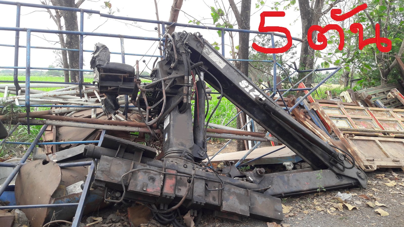 ขายเครนพับแขนยาว HIAB ติดรถบรรทุก 10 ล้อ 91ZW 3 ปลอก 5ตัน ของเก่าติดรถญี่ปุ่น โทร.084-542-4150 อุปกรณ์ครบครับ