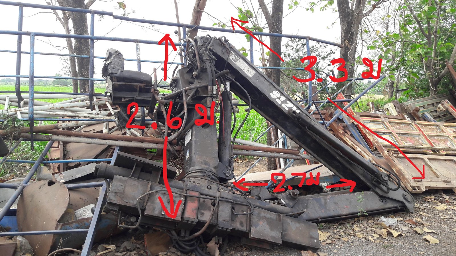 เครนพับแขนยาว HIAB 91ZW 3 ปลอก 5ตัน