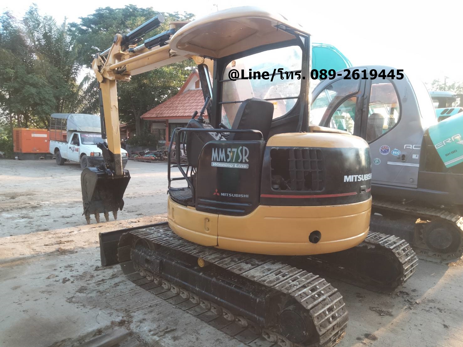 ขายรถขุดMITSUBISHI-MM57SR เครื่องยนต์มิตซูบิชิ K4N จำนวน 4 สูบ, คอนโทรลน้ำมัน, ปั๊มนิ้ว, แทรคเหล็ก, รถเดิมใช้งานบริษัท, มีเล่มทะเบียน