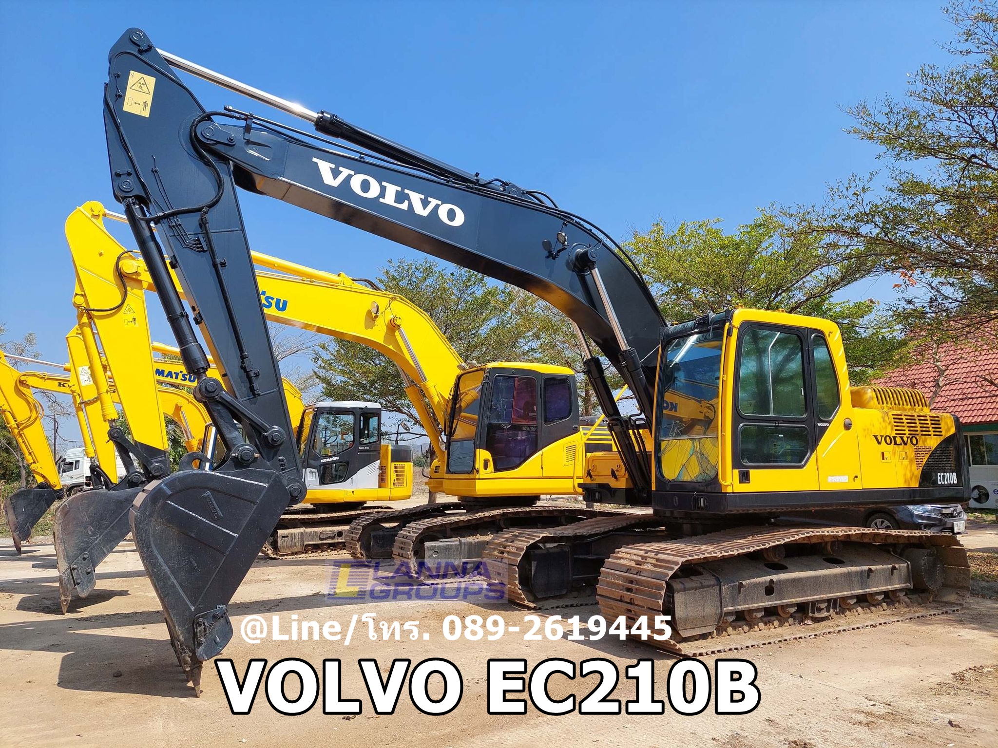 ขายรถขุดVOLVO EC210B ราคา 700,000 บาท เครื่องยนต์6D102 รถเดิมใช้งานบริษัท ไม่มีเอกสาร/เล่มทะเบียน