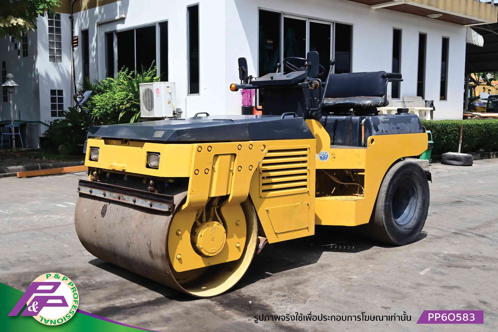 ขายรถบด KOMATSU JV40CW-5 หน้าเหล็ก-หลังยาง เอวอ่อน ชั่วโมงน้อย เทียบเท่า SAKAI TW500 มือสองสภาพดี นำ