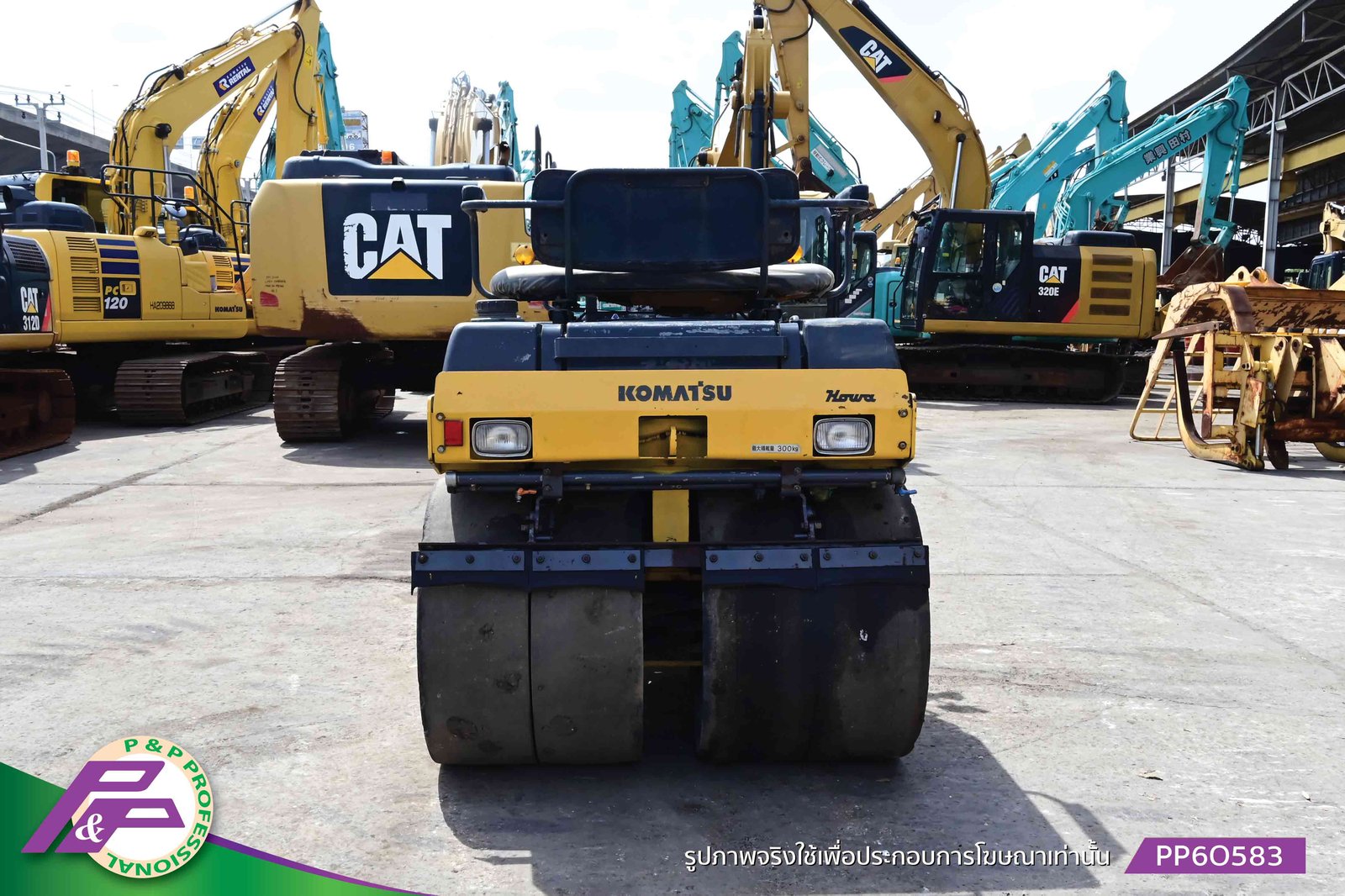 ขายรถบด KOMATSU JV40CW-5 หน้าเหล็ก-หลังยาง เอวอ่อน ชั่วโมงน้อย เทียบเท่า SAKAI TW500 มือสองสภาพดี นำ