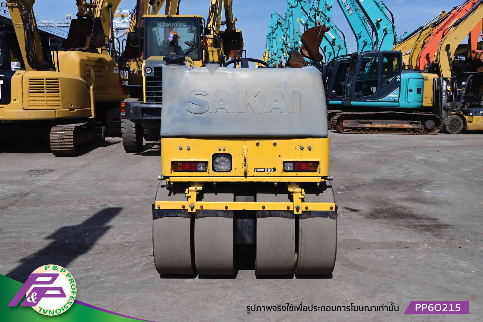 ขายรถบด SAKAI TW350-1 รถบดหน้าเหล็ก-หลังยาง เอวอ่อน มือสองสภาพดี นำเข้าจากญี่ปุ่น โดย P&P Pro