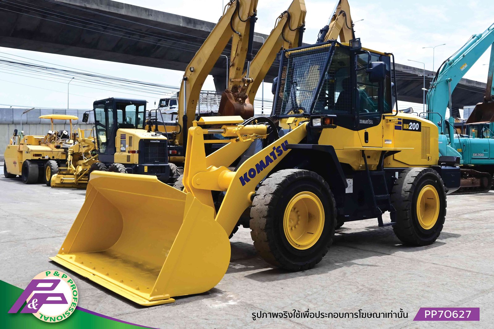 ขายรถตัก KOMATSU WA200-7 เทียบเท่า 924K ห้องเก๋ง ยางตัน มือสองสภาพดี นำเข้าจากญี่ปุ่น โดย P&P Pro
