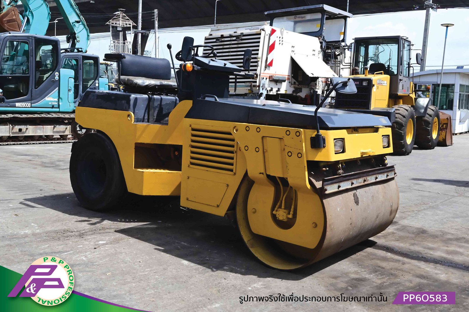 ขายรถบด KOMATSU JV40CW-5 หน้าเหล็ก-หลังยาง เอวอ่อน ชั่วโมงน้อย เทียบเท่า SAKAI TW500 มือสองสภาพดี นำ
