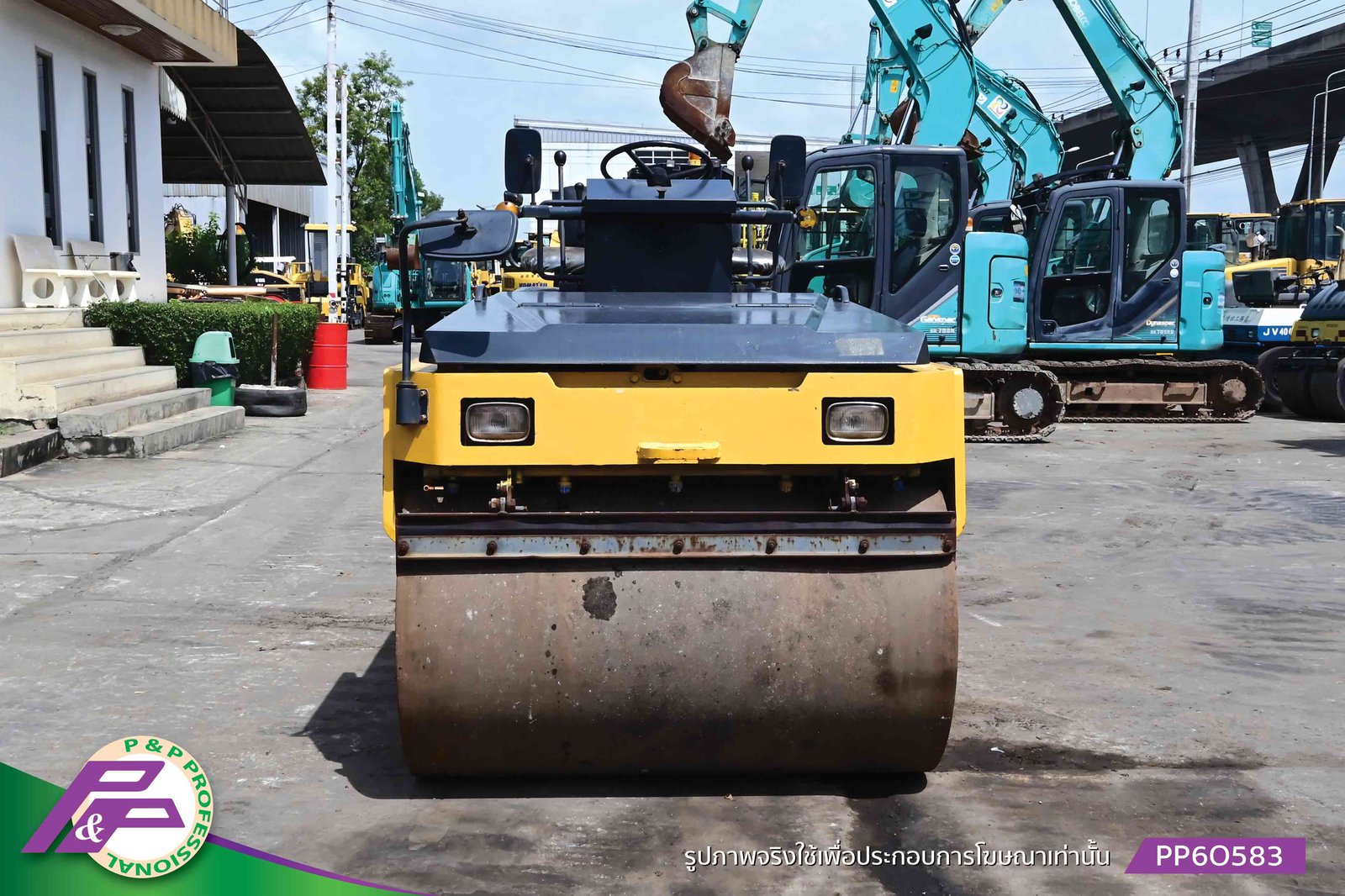 ขายรถบด KOMATSU JV40CW-5 หน้าเหล็ก-หลังยาง เอวอ่อน ชั่วโมงน้อย เทียบเท่า SAKAI TW500 มือสองสภาพดี นำ