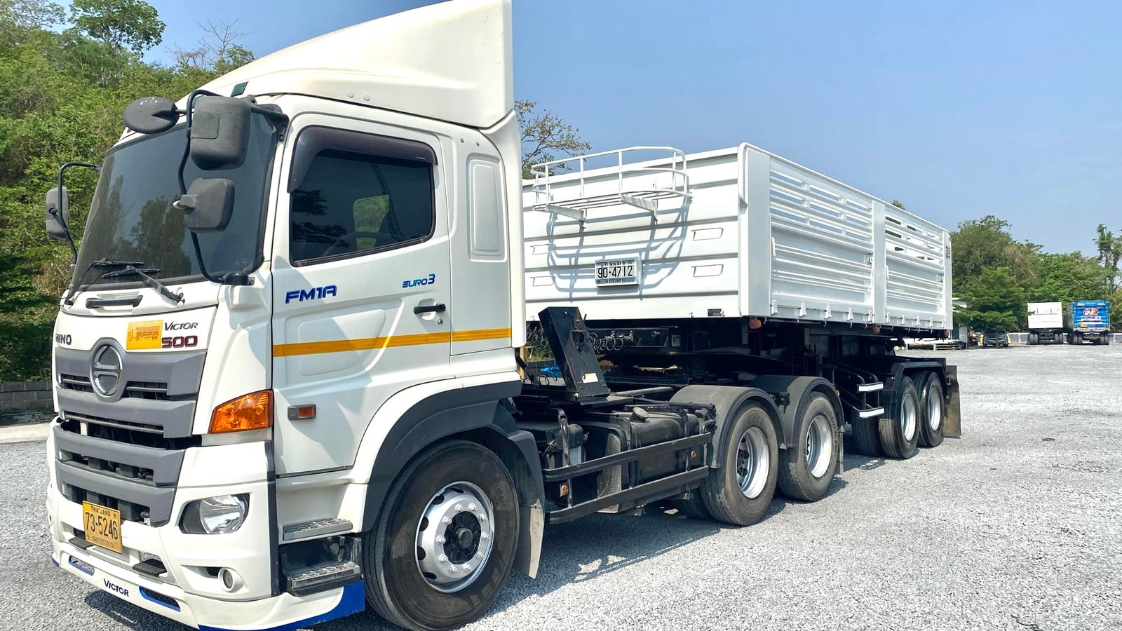 หัวลาก Hino FM1A344 ปี64พร้อมหางเซมิดั้ม สามมิตร ปี65