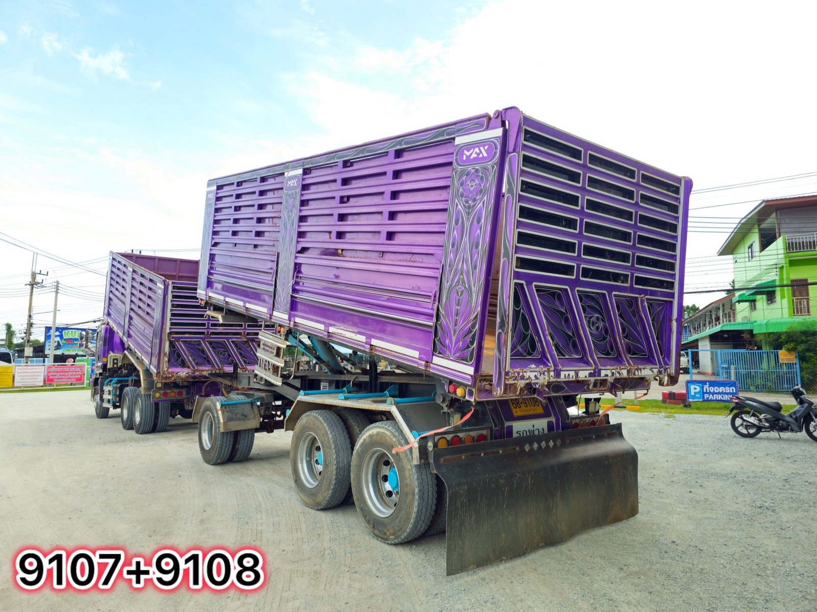 สิบล้อดั้มพ์ ISUZU FXZ 360 แรง ปี66 (9107) หางดั้มพ์ สามเพลา อู่แม็กซ์เทรลเลอร์ ปี66 (9108) สิบล้อดั้มพ์ ISUZU FXZ 360 แรง ปี66 (9107) หางดั้มพ์ สามเพลา อู่แม็กซ์เทรลเลอร์ ปี66 (9108)