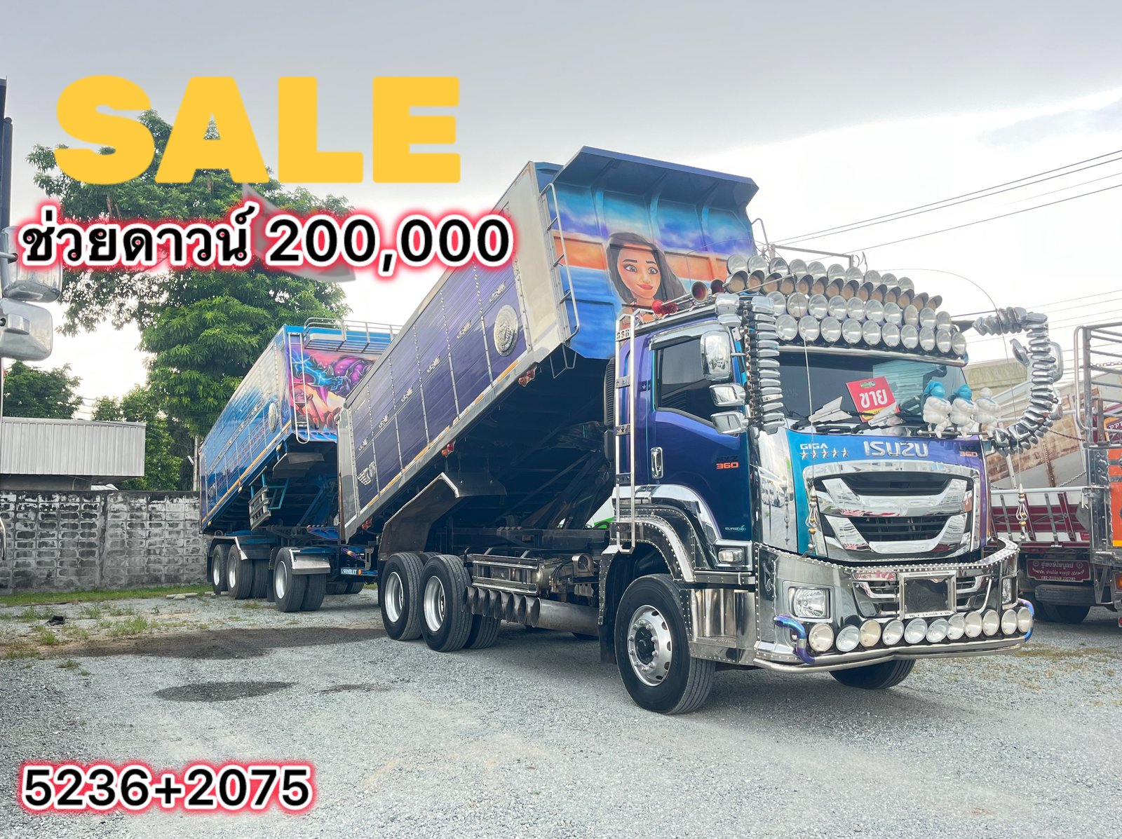 ⛔️ สิบล้อดั้มพ์ ISUZU FXZ 360 แรง ปี 66หางดั้มพ์ สามเพลา อู่ ส.สมบัติ ปี 65 (5236)(2075)