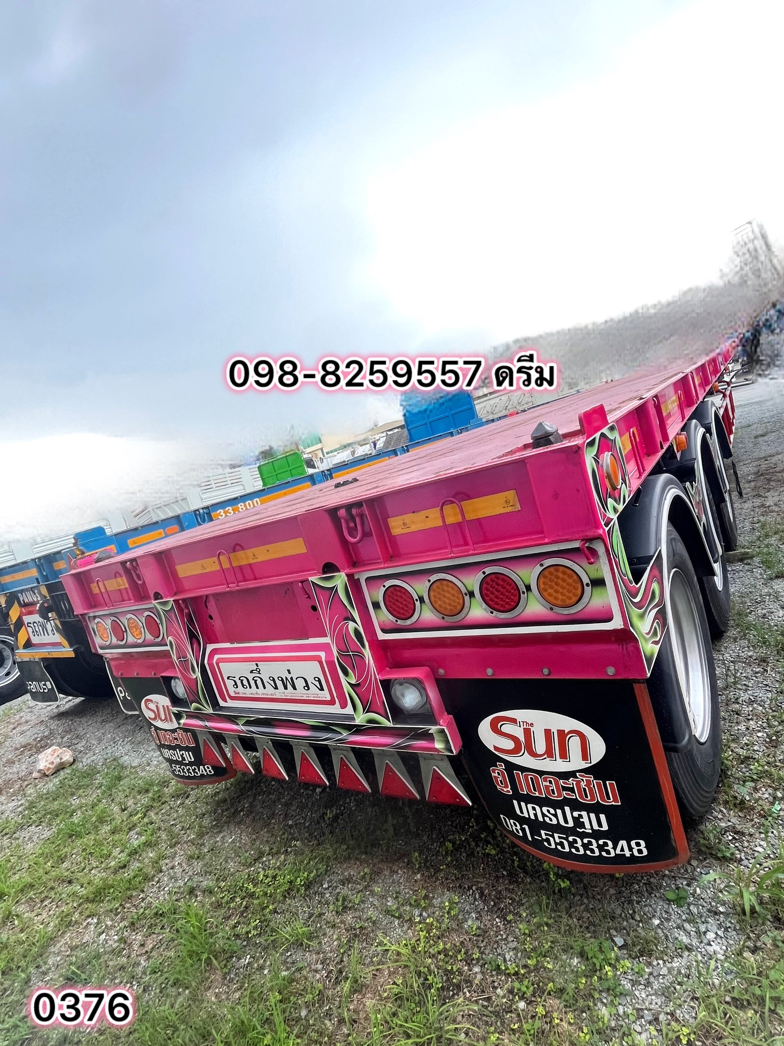 😎 หางพื้นเรียบสามเพลา ปี65อู่เดอะซัน (0376)