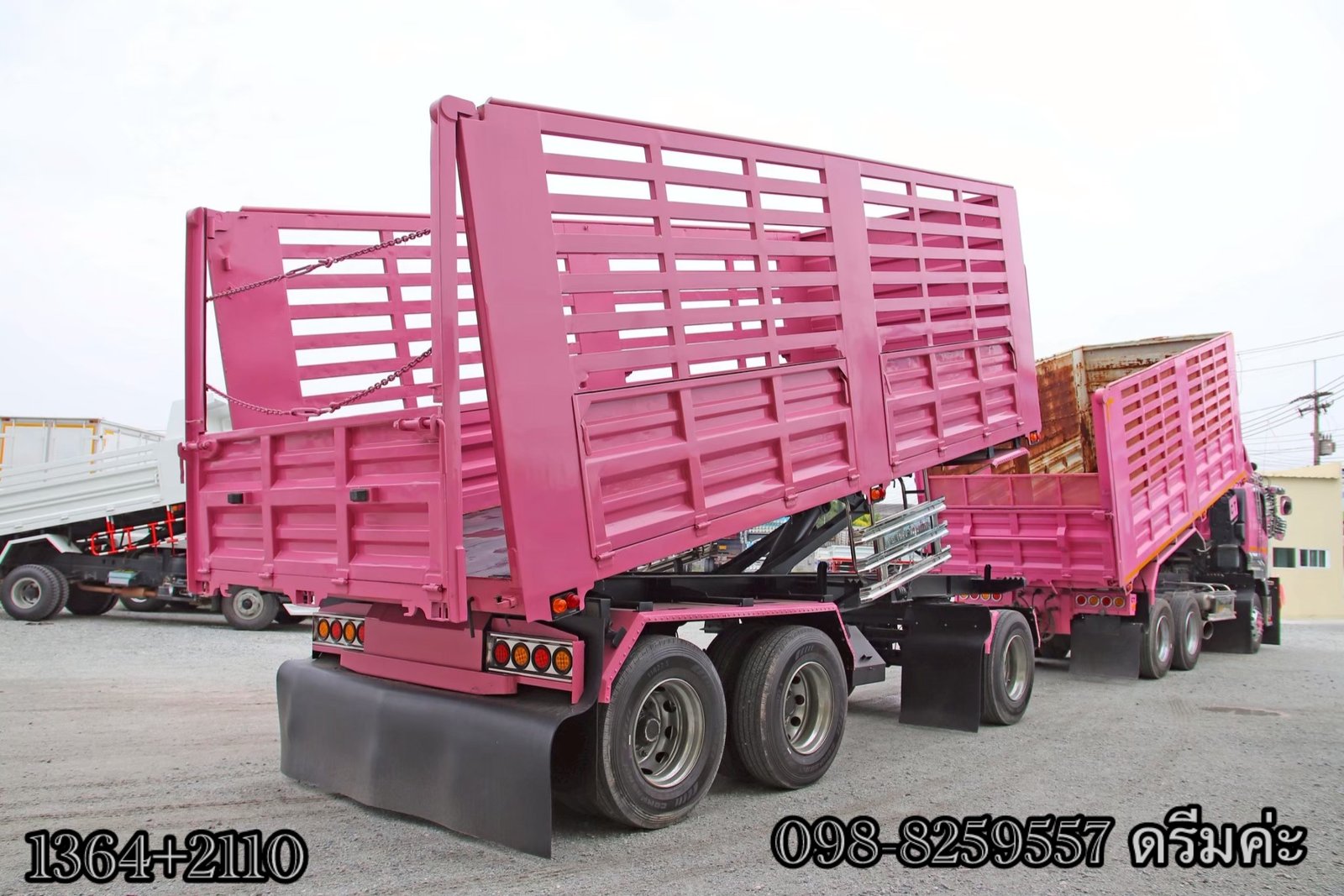 สิบล้อดัมพ์พ่วงแม่ลูก ISUZU FXZ 360 แรงปี 66 หางดัมพ์ สามเพลา ปี 66 (1364)(2110)
