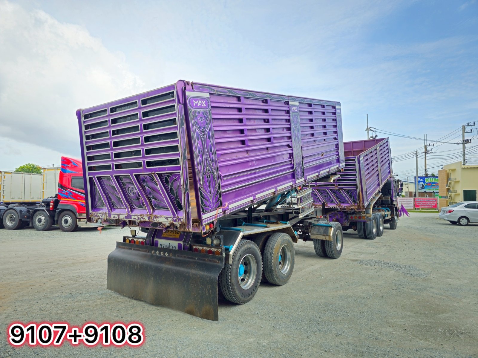 สิบล้อดั้มพ์ ISUZU FXZ 360 แรง ปี66 (9107) หางดั้มพ์ สามเพลา อู่แม็กซ์เทรลเลอร์ ปี66 (9108) สิบล้อดั้มพ์ ISUZU FXZ 360 แรง ปี66 (9107) หางดั้มพ์ สามเพลา อู่แม็กซ์เทรลเลอร์ ปี66 (9108)