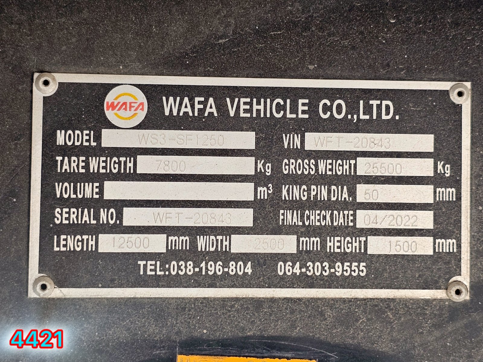 😎 หางคอก สามเพลา อู่ WAFA ปี 2565 (4421) 😎 หางคอก สามเพลา อู่ WAFA ปี 2565 (4421)