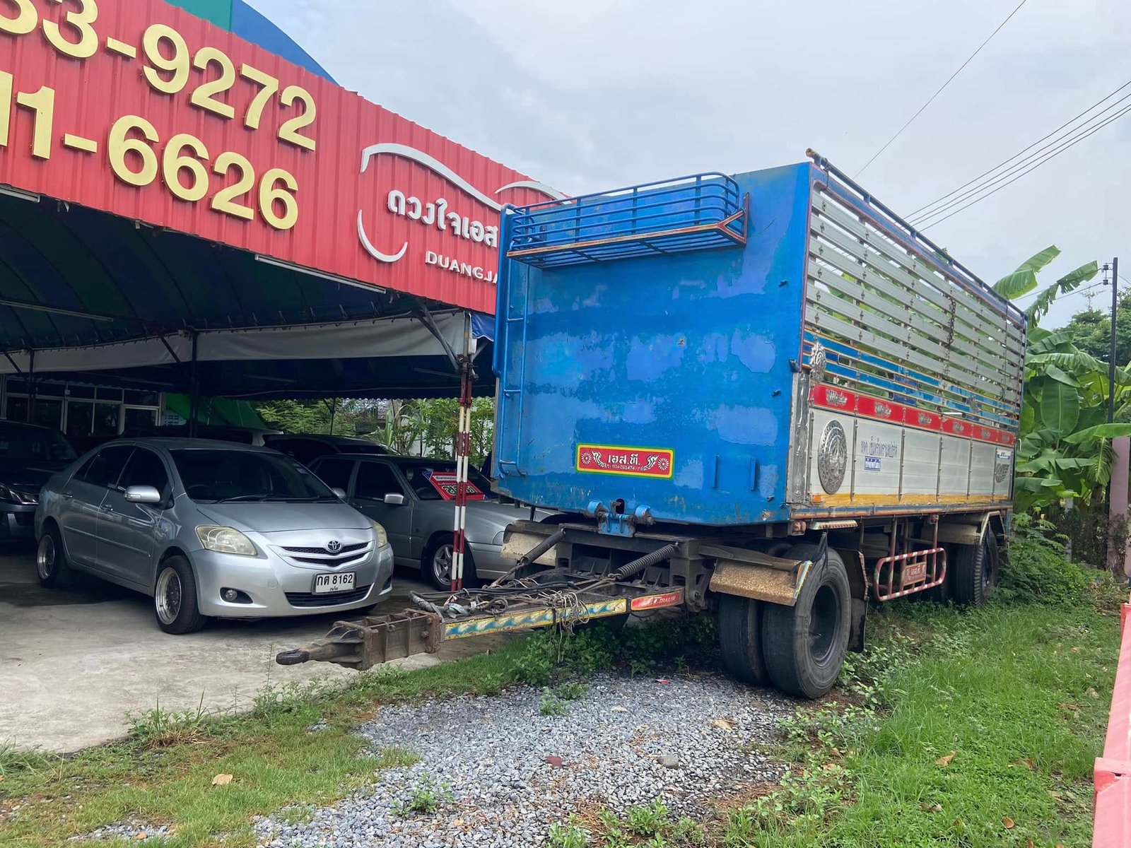 ขายหางพ่วง 2คาน กระบะคอกสูงอลูมิเนียม ยาว 6.40เมตร มีเล่มและเอกสารชุดโอนครบ