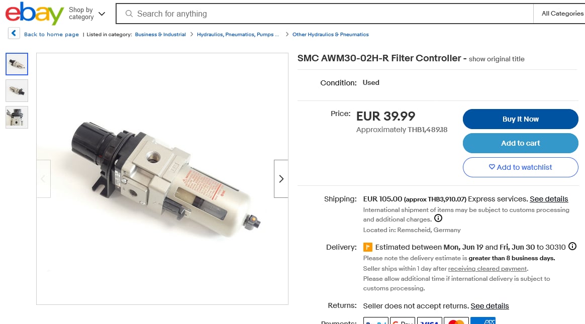 SMC AWM30-02H-R Mist Separator/Regulator + smart pressure gauge sensor SMC AWM30-02H-R Mist Separator/Regulator + smart pressure gauge sensor
