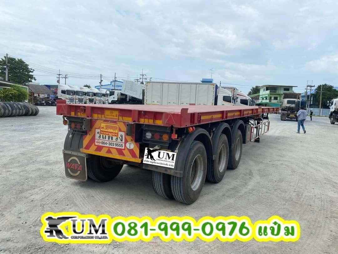 หางพื้นเรียบสามเพลา ปี 2565 อู่วาฟา หางพื้นเรียบสามเพลา ปี 2565 อู่วาฟา