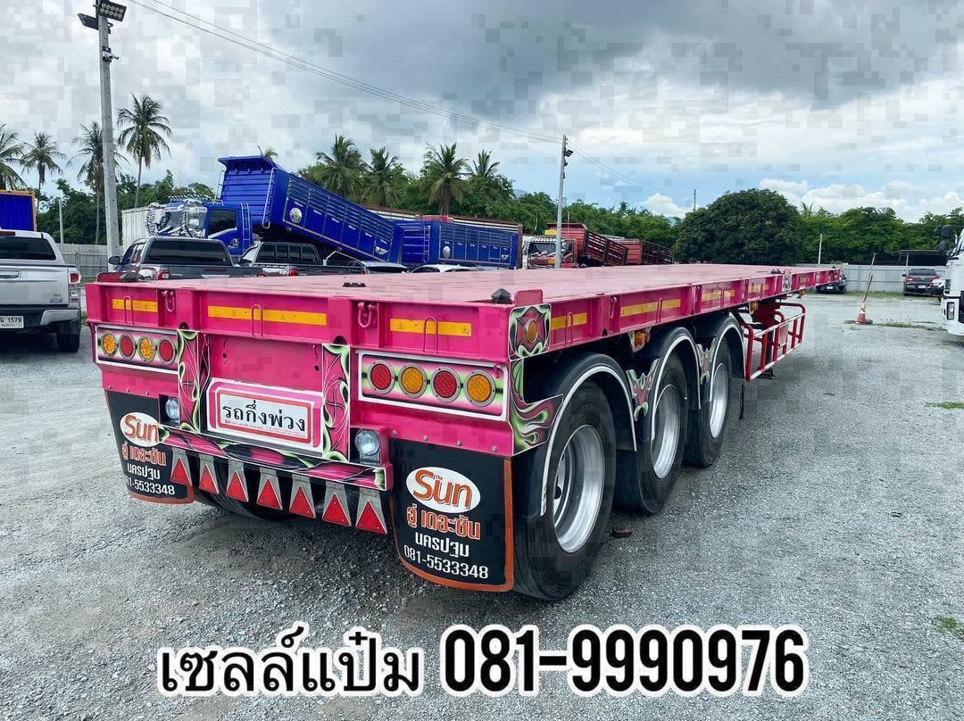 🚚หางพื้นเรียบสามเพลา ปี 2565
อู่เดอะซัน  ใส่ตู้ 40 ฟุต ราคา 410,000.-( 0376)