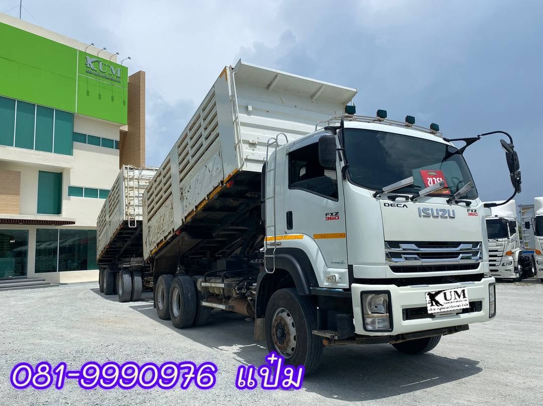 🚚 สิบล้อดั้มพ์พ่วงเเม่ลูก ปี 2565 ISUZU FXZ 360 แรงม้า ราคา 2,750,000.-(3843)(3844)