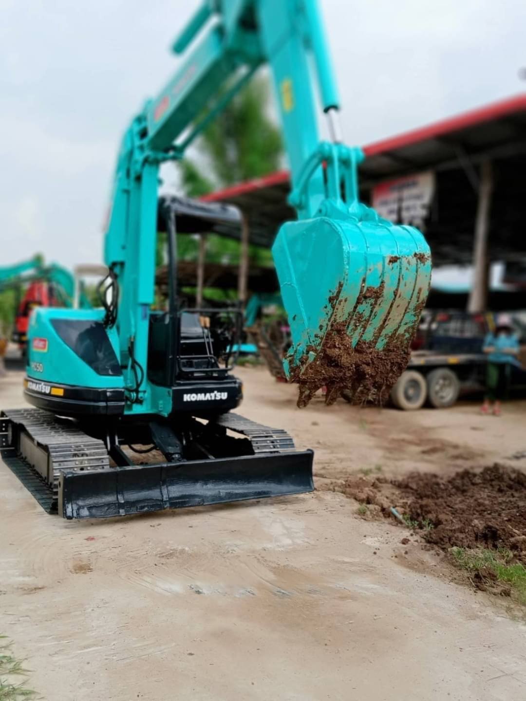 KOMATSU PC50-2 คอนโทนสั้น โซ่ดีเอวดีปั้มดีเครื่องดี ตามสภาพ