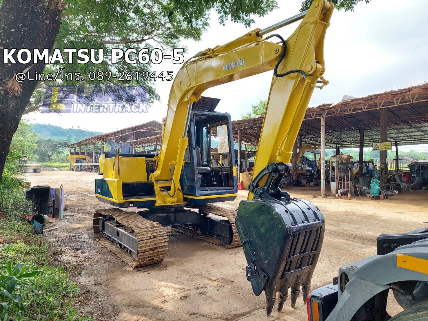 KOMATSU PC60-5 รถเก่าบ้าน, มีเอกสาร, เครื่องยนต์4d95 ,มีคลิปตัวอย่าง ,มีกระจกครบ