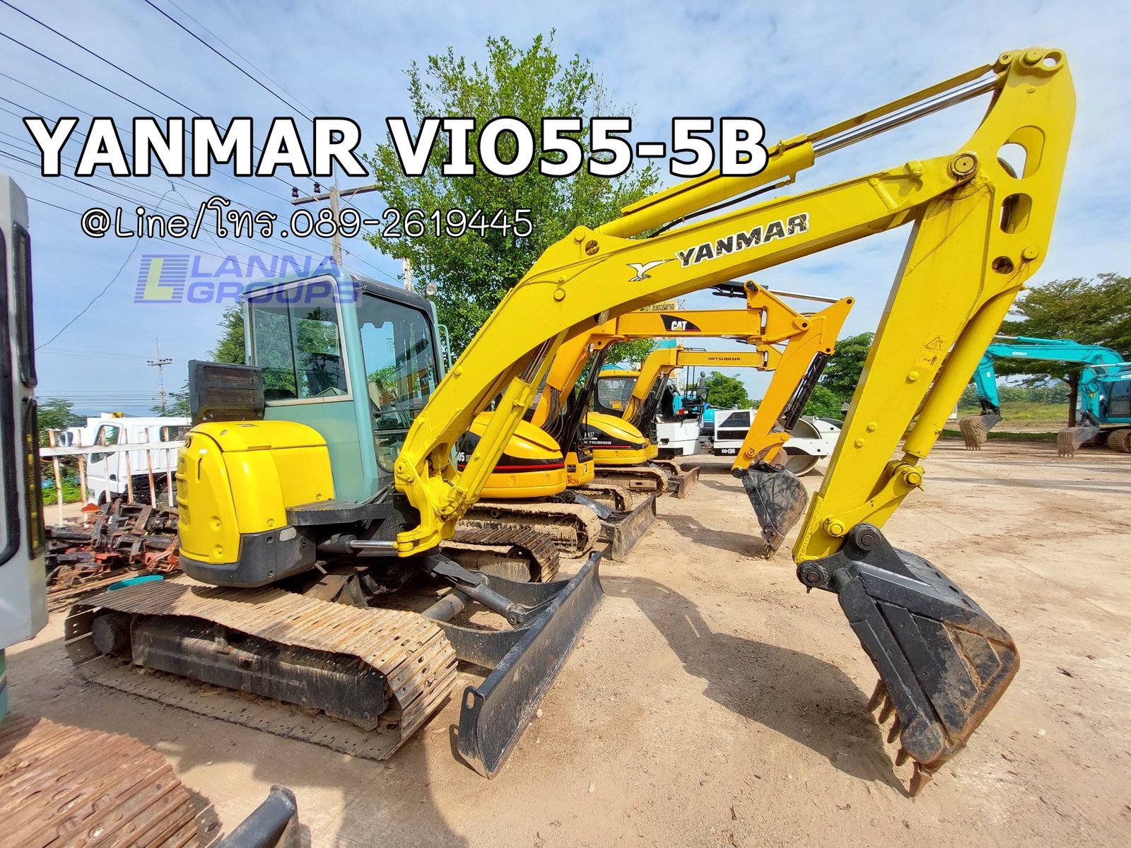 YANMAR VIO55-5B รถเก่านอก,มีเอกสาร, ยังไม่เคยใช้งานในไทยเครื่องยนต์4TNV88, คอนโทรลน้ำมัน, ปั้มนิ้ว, 