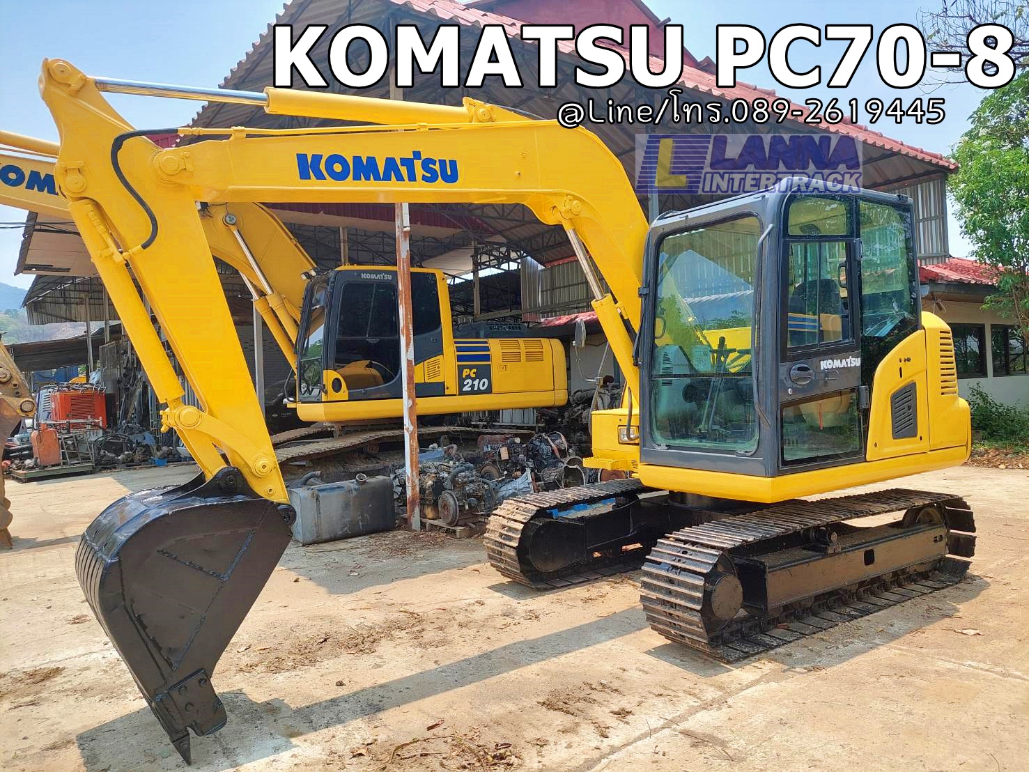 KOMATSU PC70-8 ราคา 620,000 บาท  ,รถเก่านอก, เครื่องยนต์4D95L, มีเอกสาร,ยังไม่เคยใช้ในไทย,