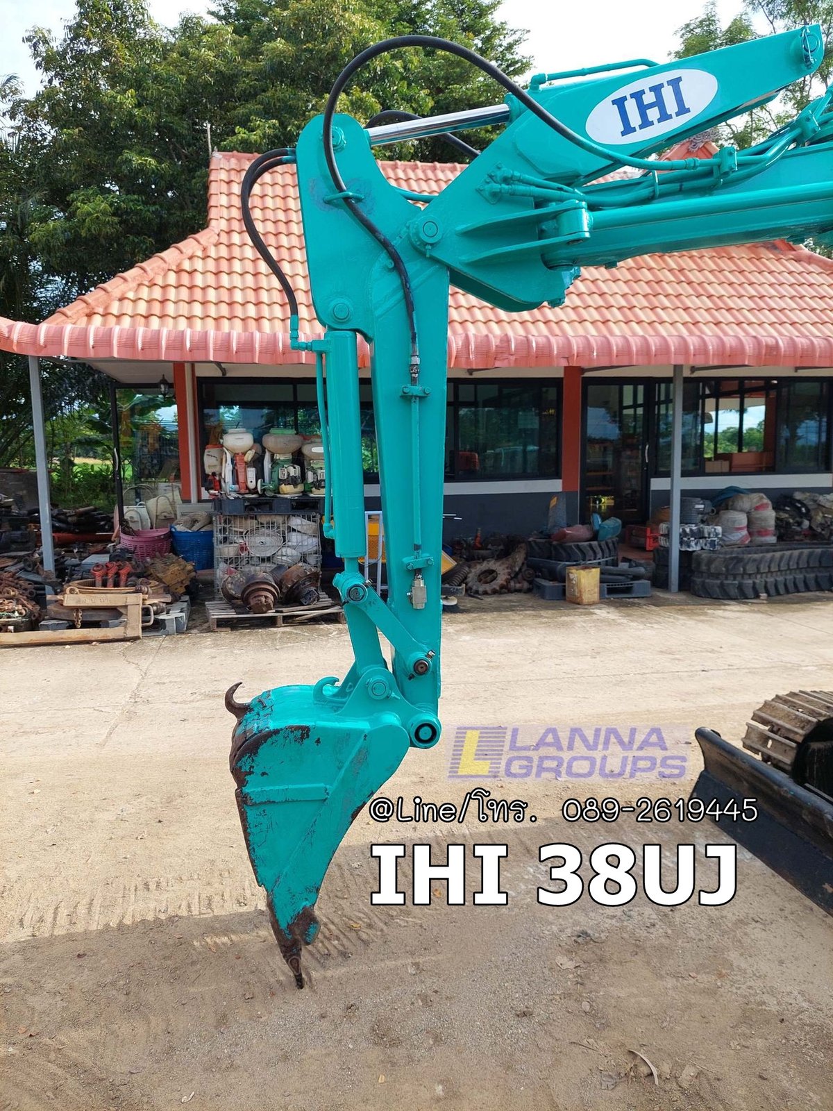 IHI 38UJ มีไลน์เจาะ, เครื่องยนต์isuzu-3LD1 ,3 สูบ, แทรคกว้าง165cm. คอนโทรลน้ำมัน,ปั๊มนิ้ว, แทรคเหล็ก