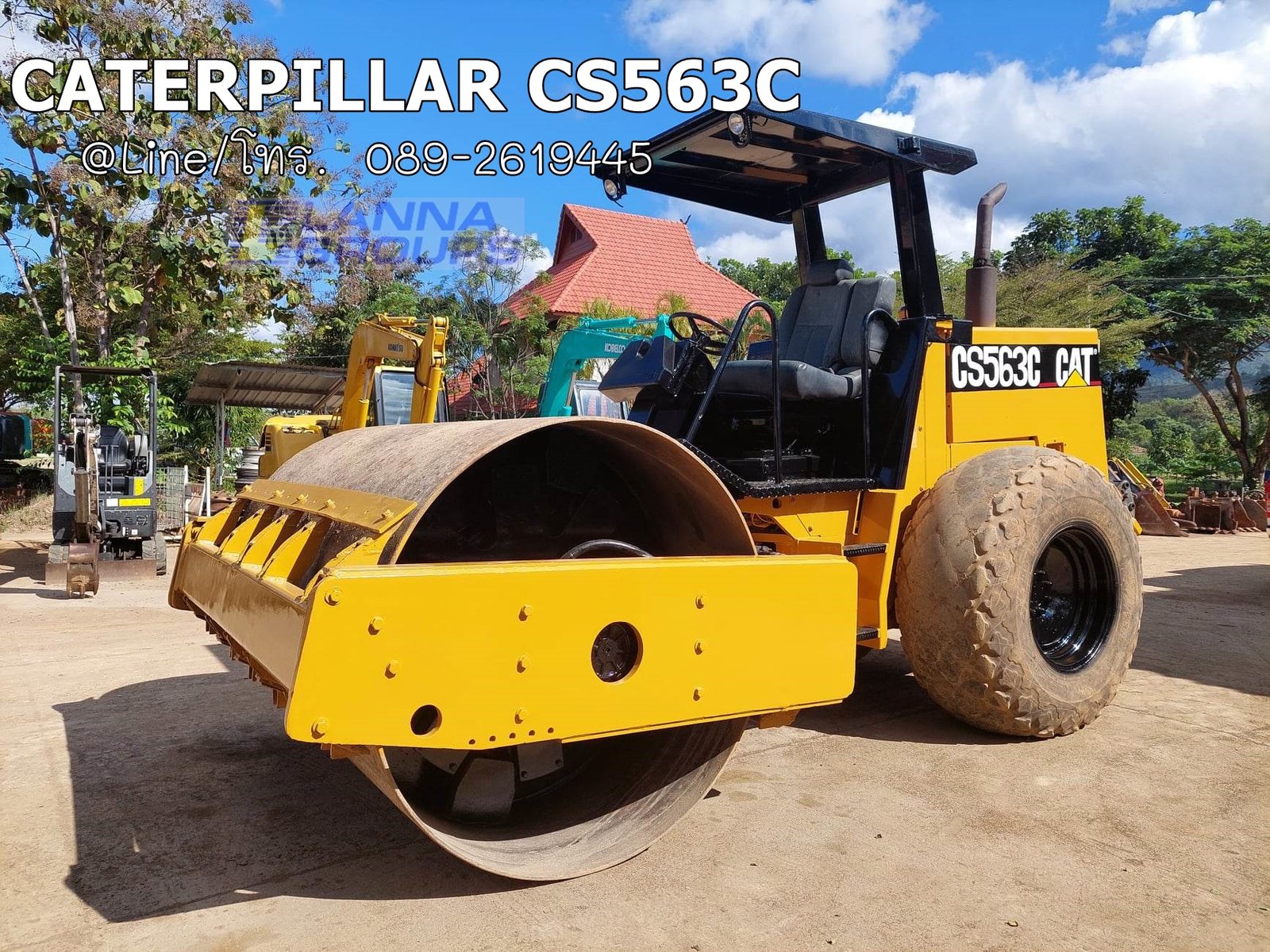 รถบด10ตัน CATERPILLAR CS563C เครื่องยนต์CATERPILLAR 4 TF ,มีเล่มทะเบียนพร้อมชุดโอน
