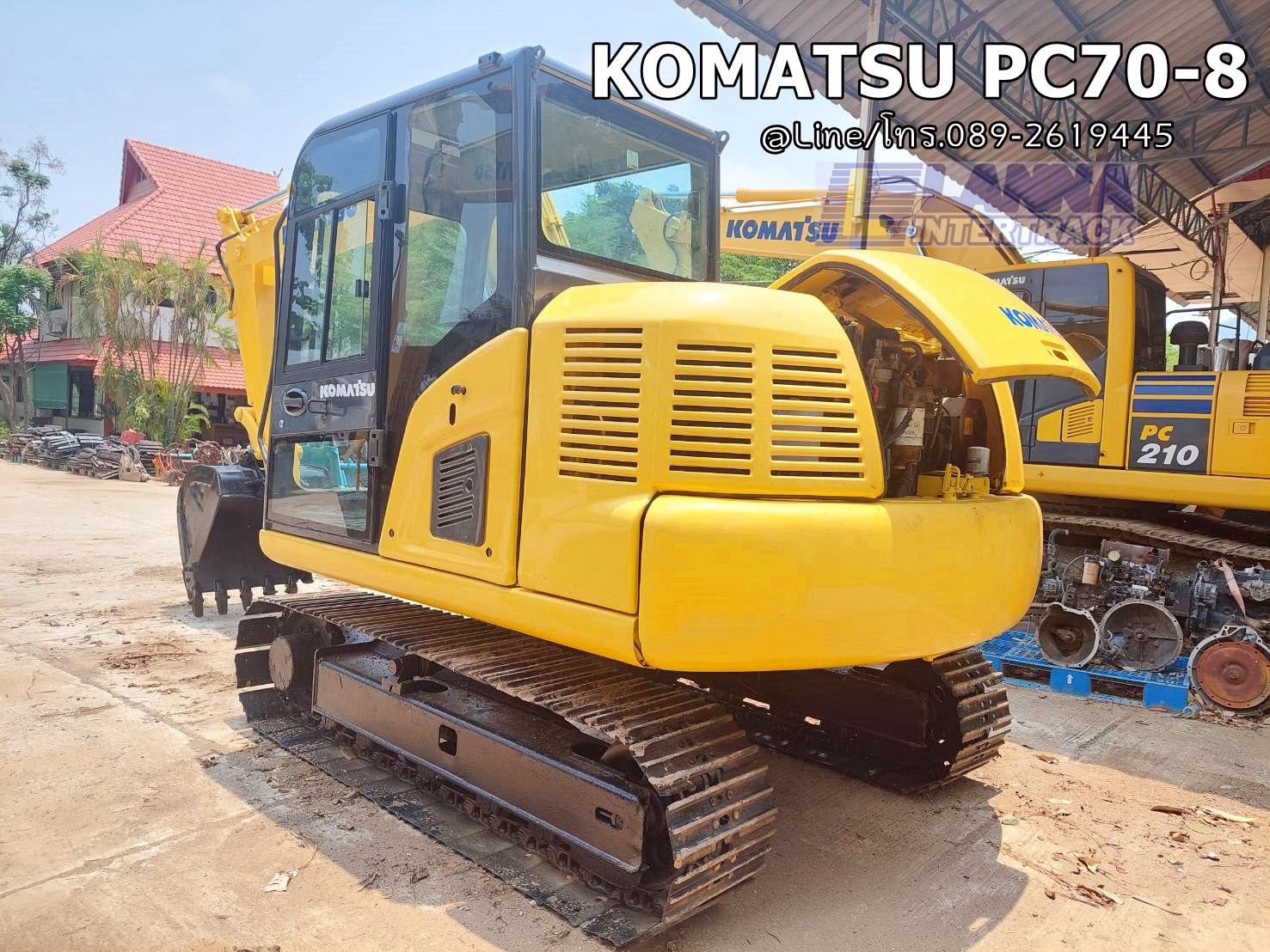 KOMATSU PC70-8 ราคา 620,000 บาท  ,รถเก่านอก, เครื่องยนต์4D95L, มีเอกสาร,ยังไม่เคยใช้ในไทย,