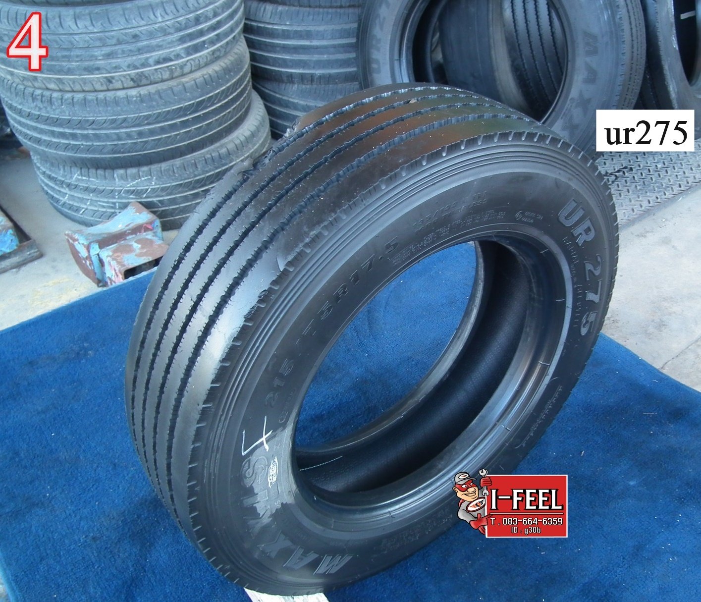Radial ใช้แล้ว 215-75r17.5 maxxis มี 8เส้น คละปีผลิต มี 2รุ่น