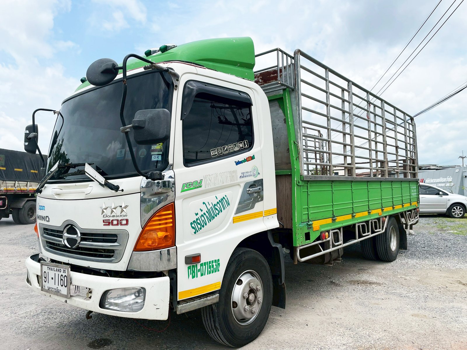 6 ล้อ คอก เขียวรับทรัพย์ มาแล้วครับ HINO FG9J 175 แรง ปี 54