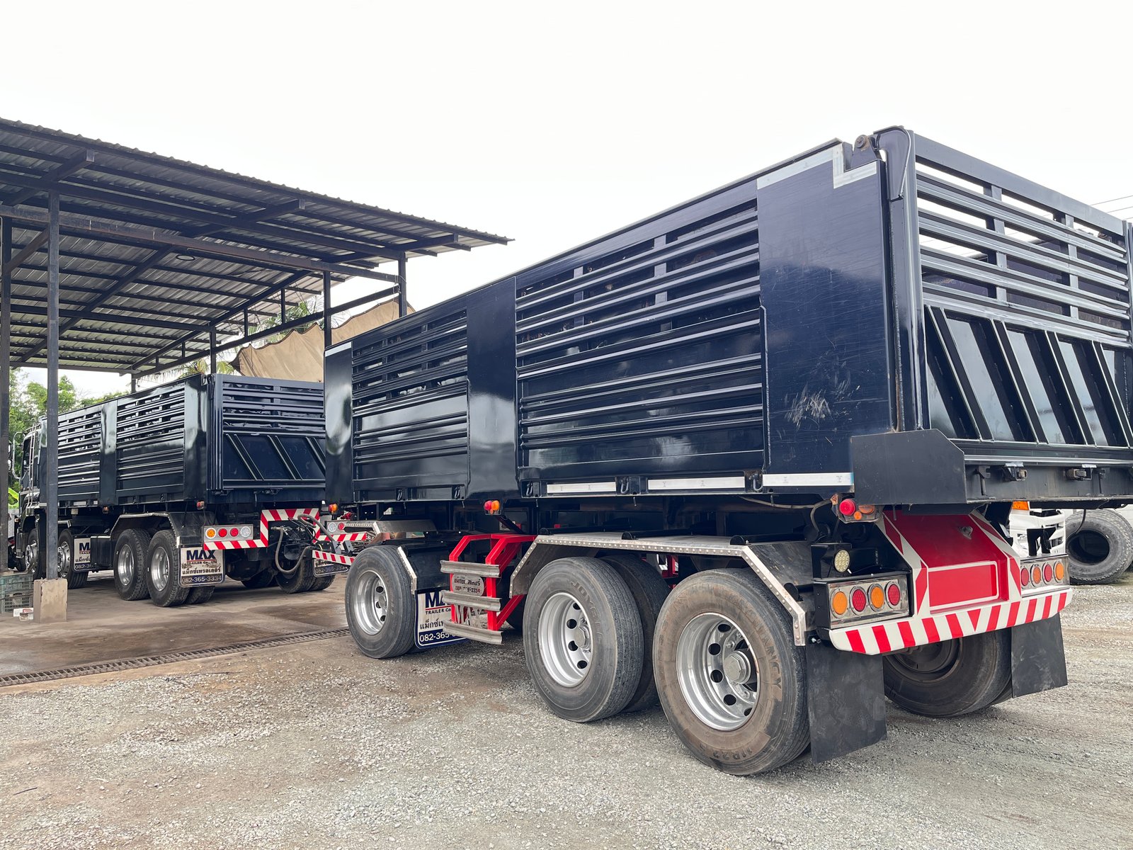 สิบสองล้อดั้มพ์พ่วงแม่ลูก ISUZU FYH 360แรง ปี 65 (3777,3778)
