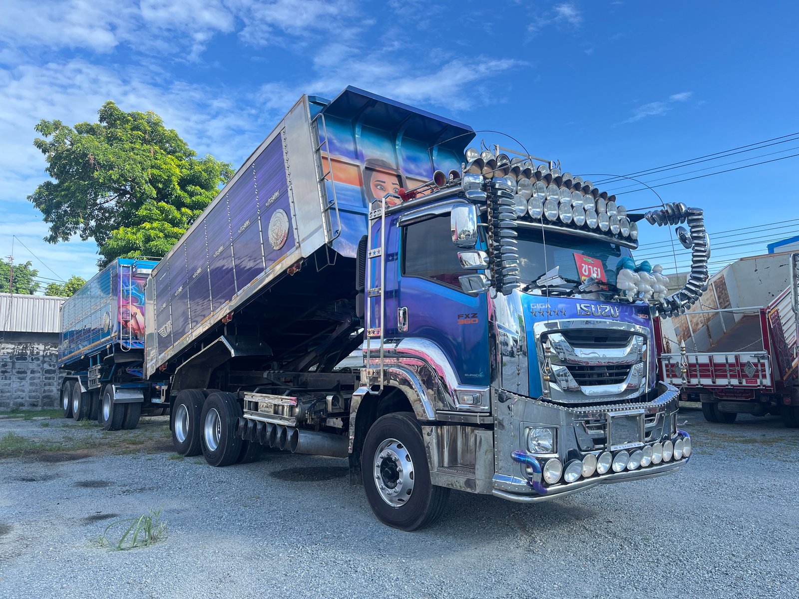 สิบล้อดั้มพ์พ่วงแม่ลูก ISUZU FXZ 360แรง ปี 66 (5236,2075)