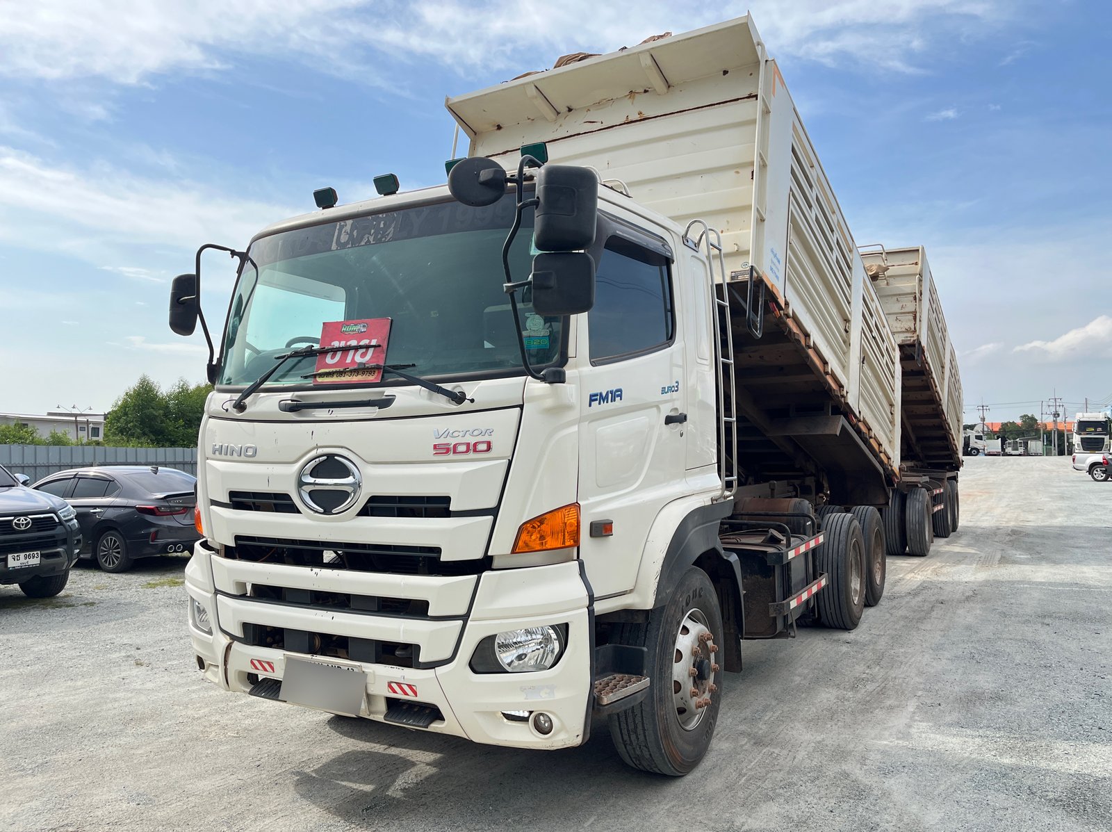 สิบล้อดั้มพ์พ่วงแม่ลูก HINO FM1A 344 แรง ปี 2566 (1506,1507)