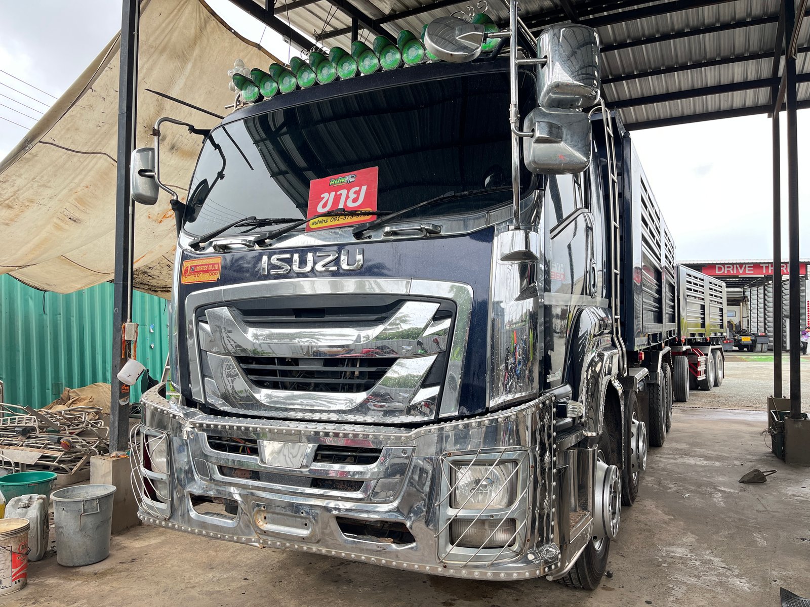 สิบสองล้อดั้มพ์พ่วงแม่ลูก ISUZU FYH 360แรง ปี 65 (3777,3778)