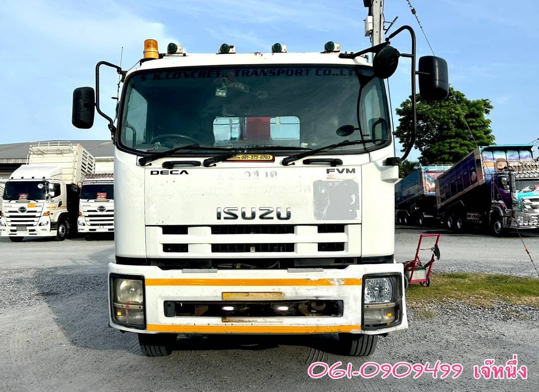 สิบล้อพื้นเรียบเพลาเดียว+ติดเครน Isuzu Fvm 240 แรง ปี 56 (7224)